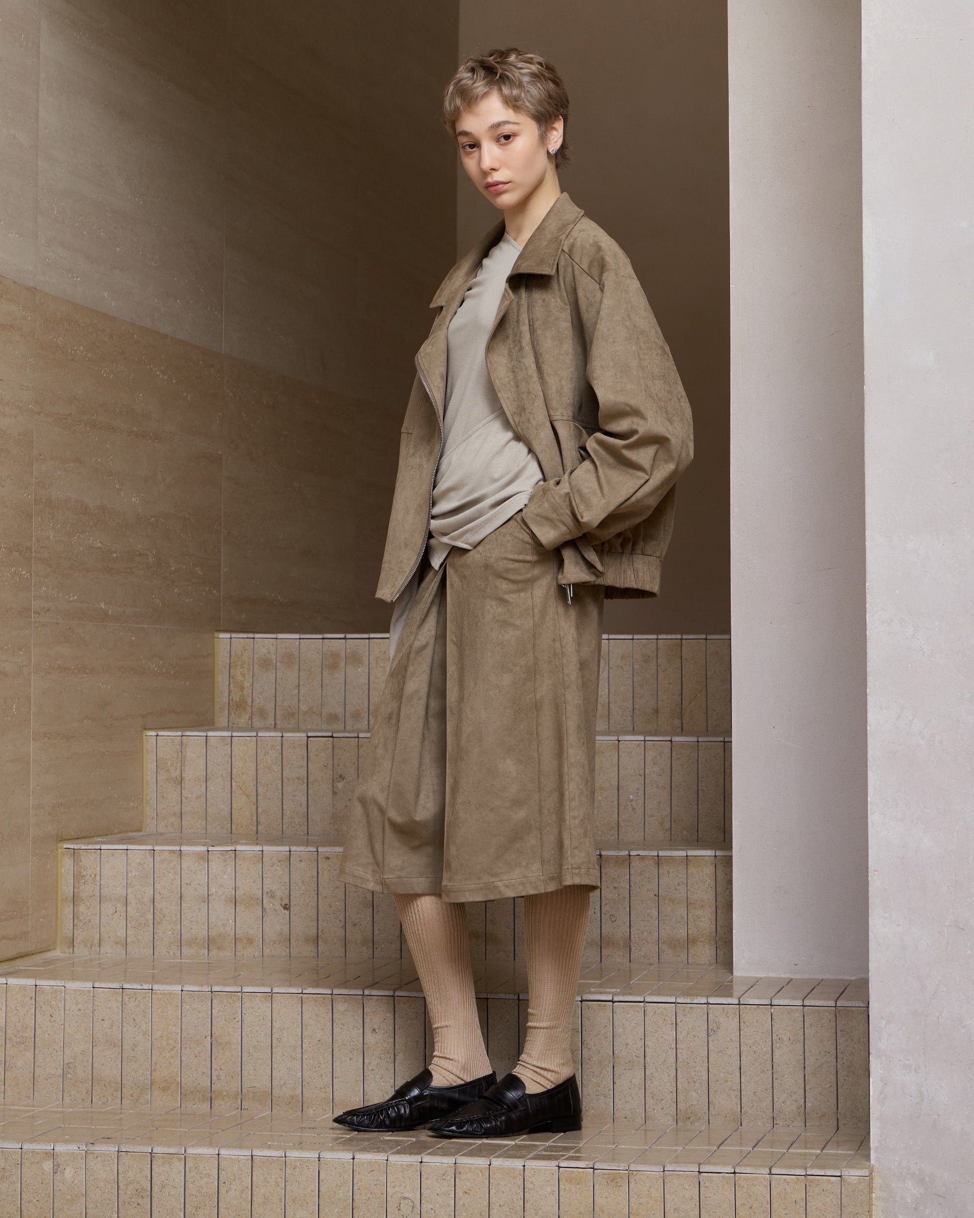 SUEDE MOTORCYCLE JACKET