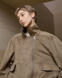 SUEDE MOTORCYCLE JACKET