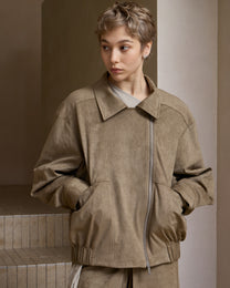 SUEDE MOTORCYCLE JACKET