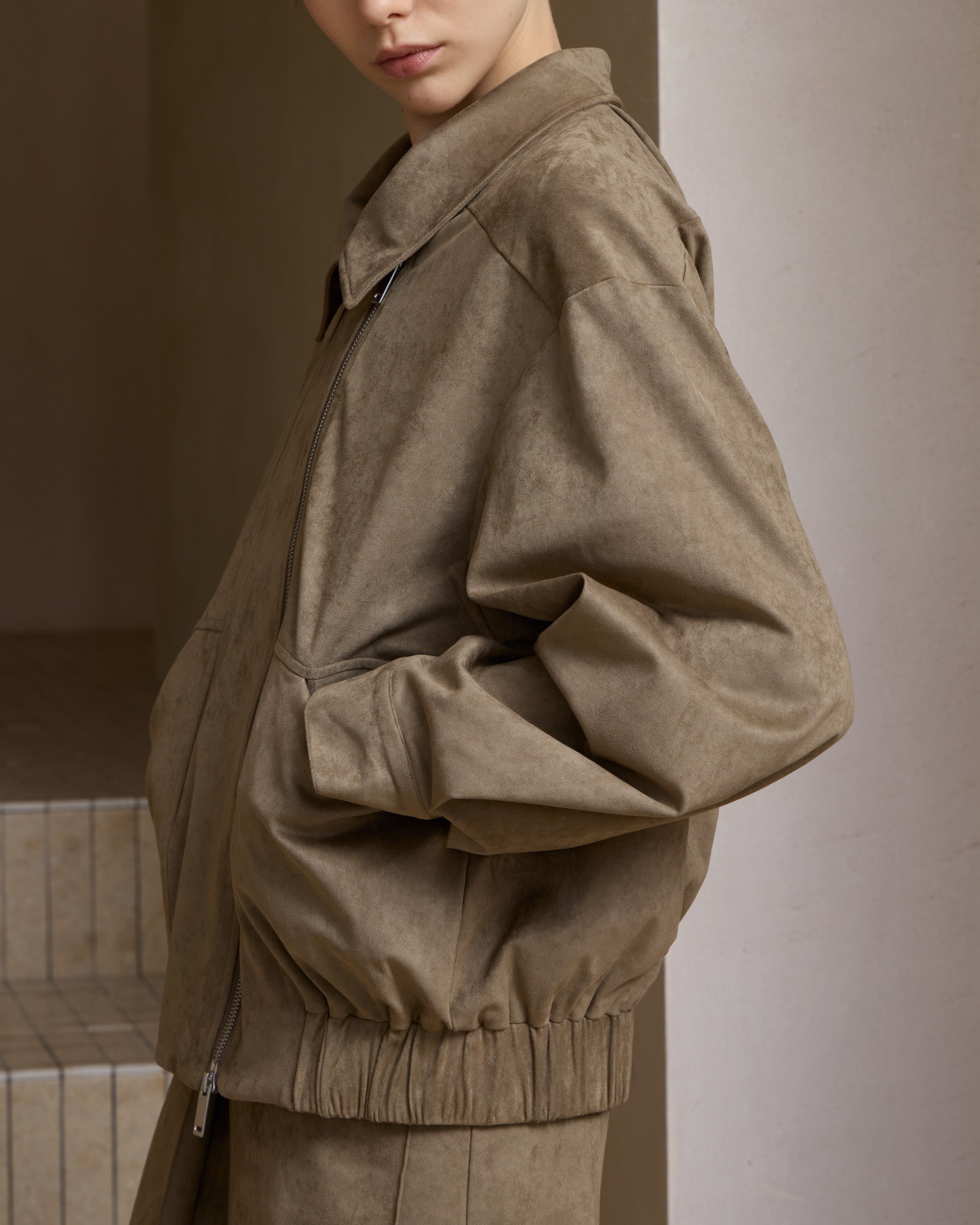 SUEDE MOTORCYCLE JACKET