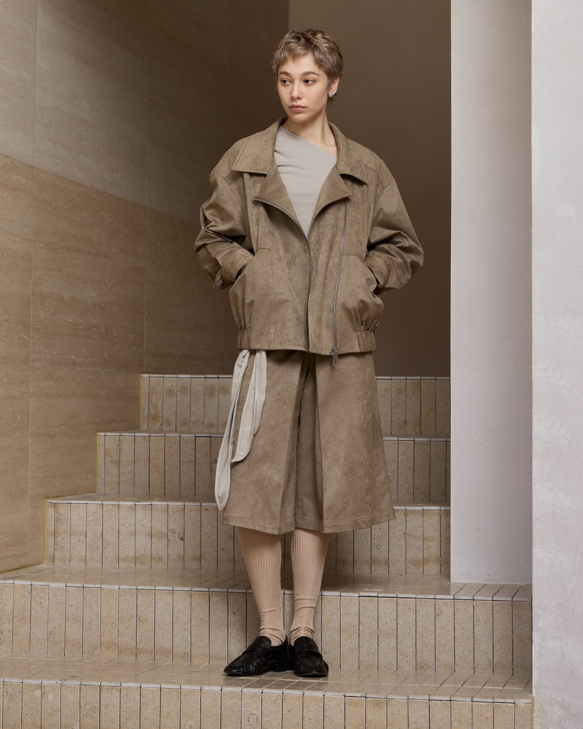 SUEDE MOTORCYCLE JACKET