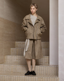 SUEDE MOTORCYCLE JACKET