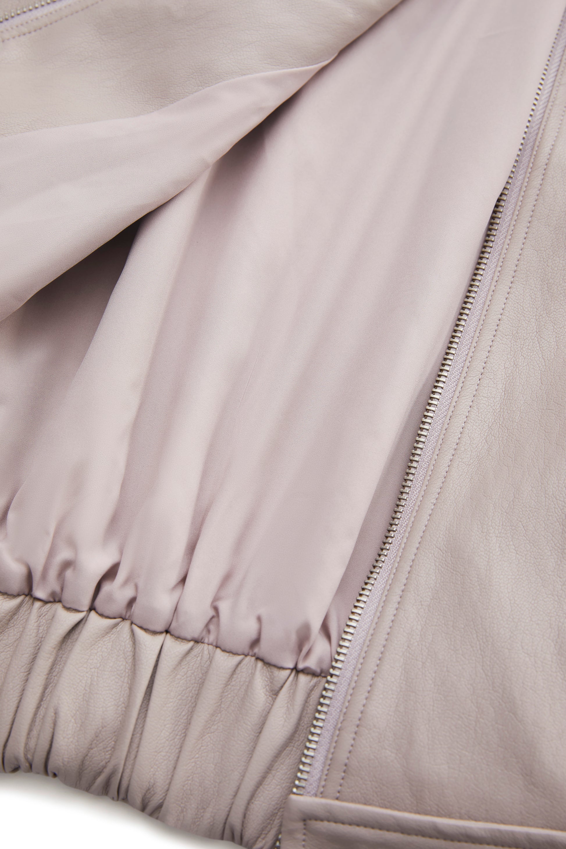 LAYERED COLLAR FAUX LEATHER JACKET