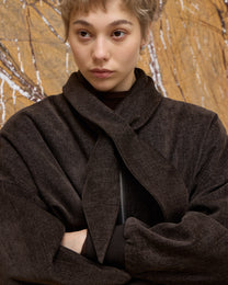 TIE-NECK PADDED JACKET