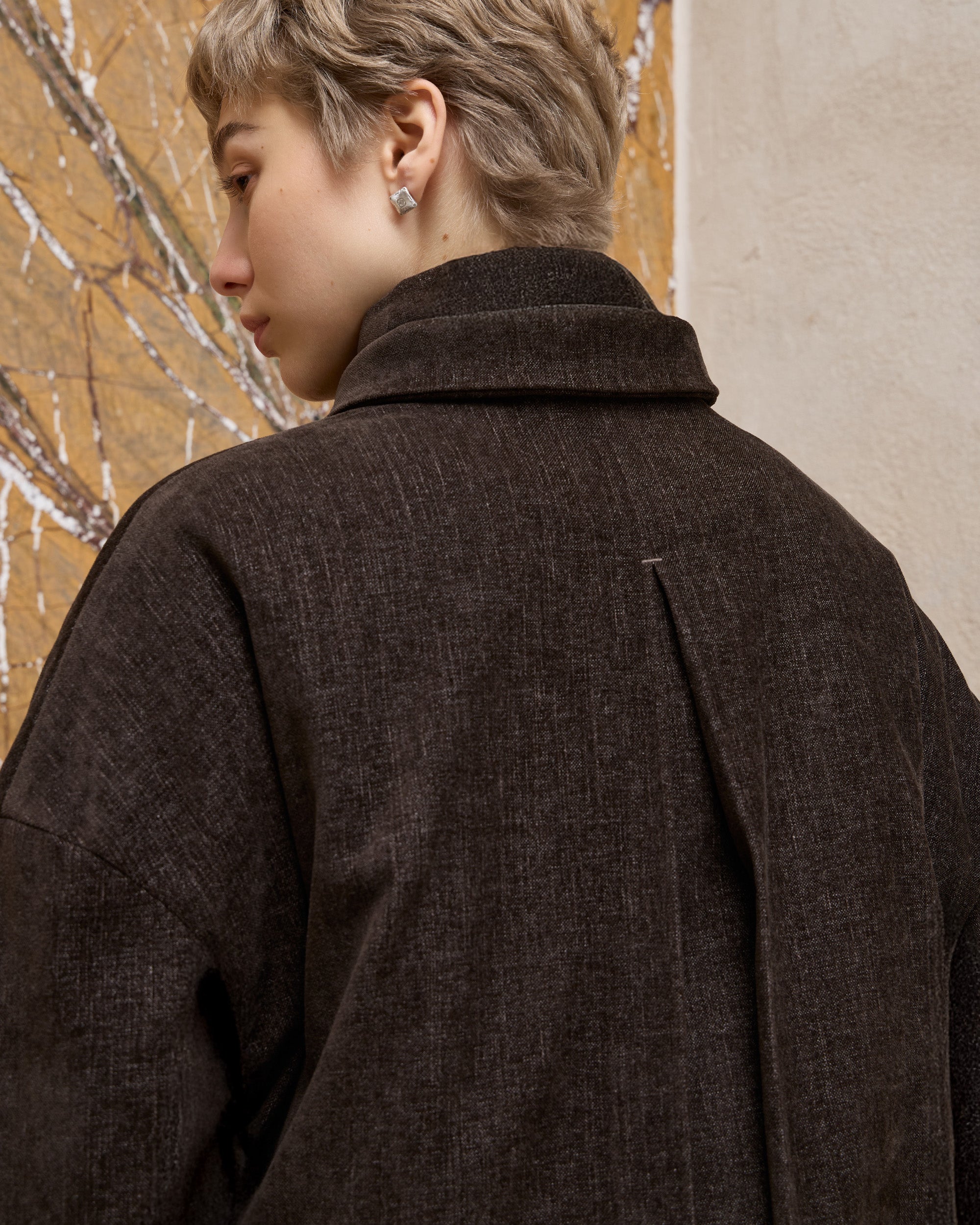 TIE-NECK PADDED JACKET