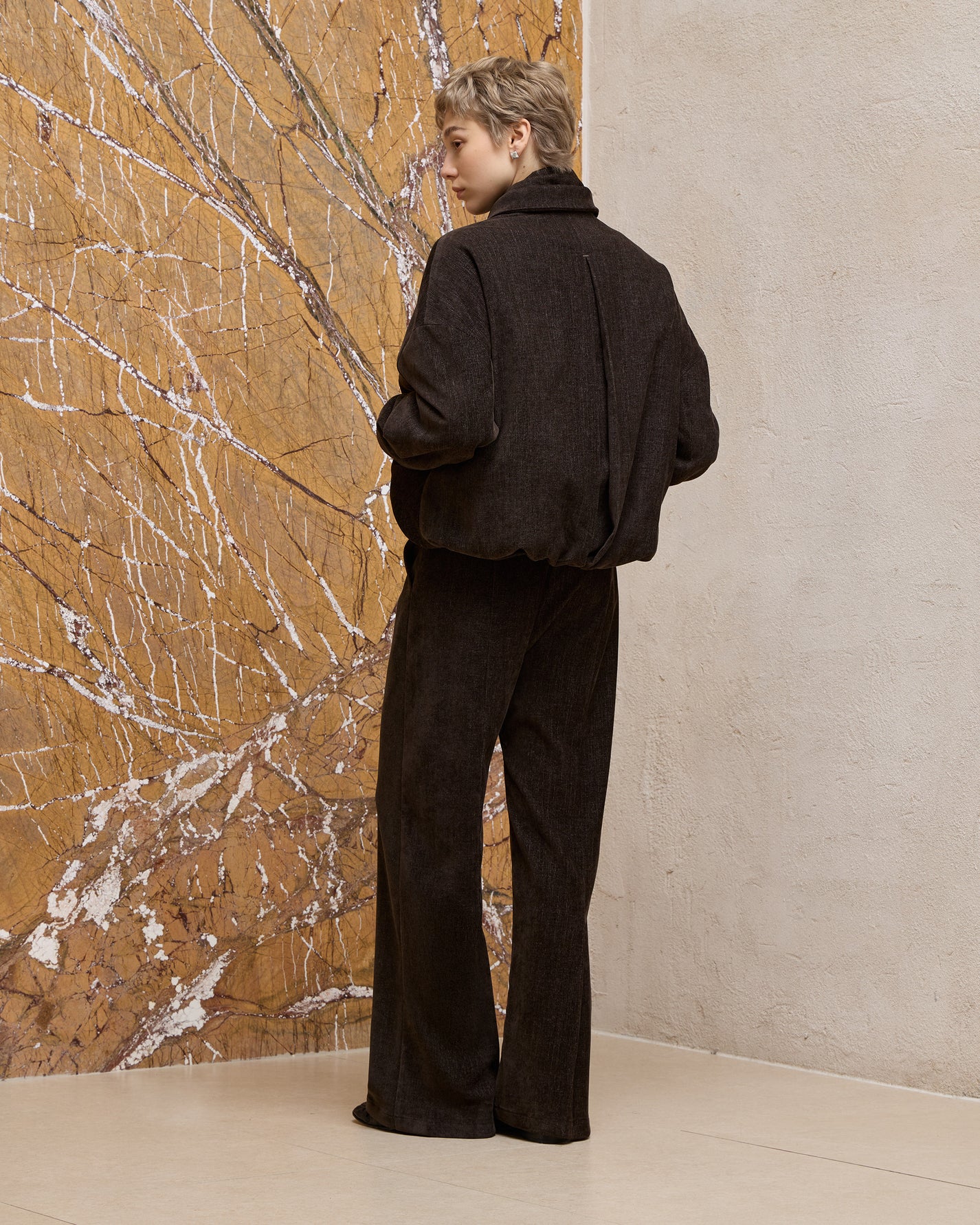 TIE-NECK PADDED JACKET