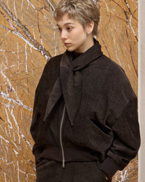 TIE-NECK PADDED JACKET