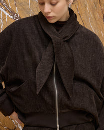 TIE-NECK PADDED JACKET