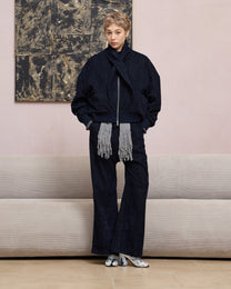 TIE-NECK PADDED JACKET