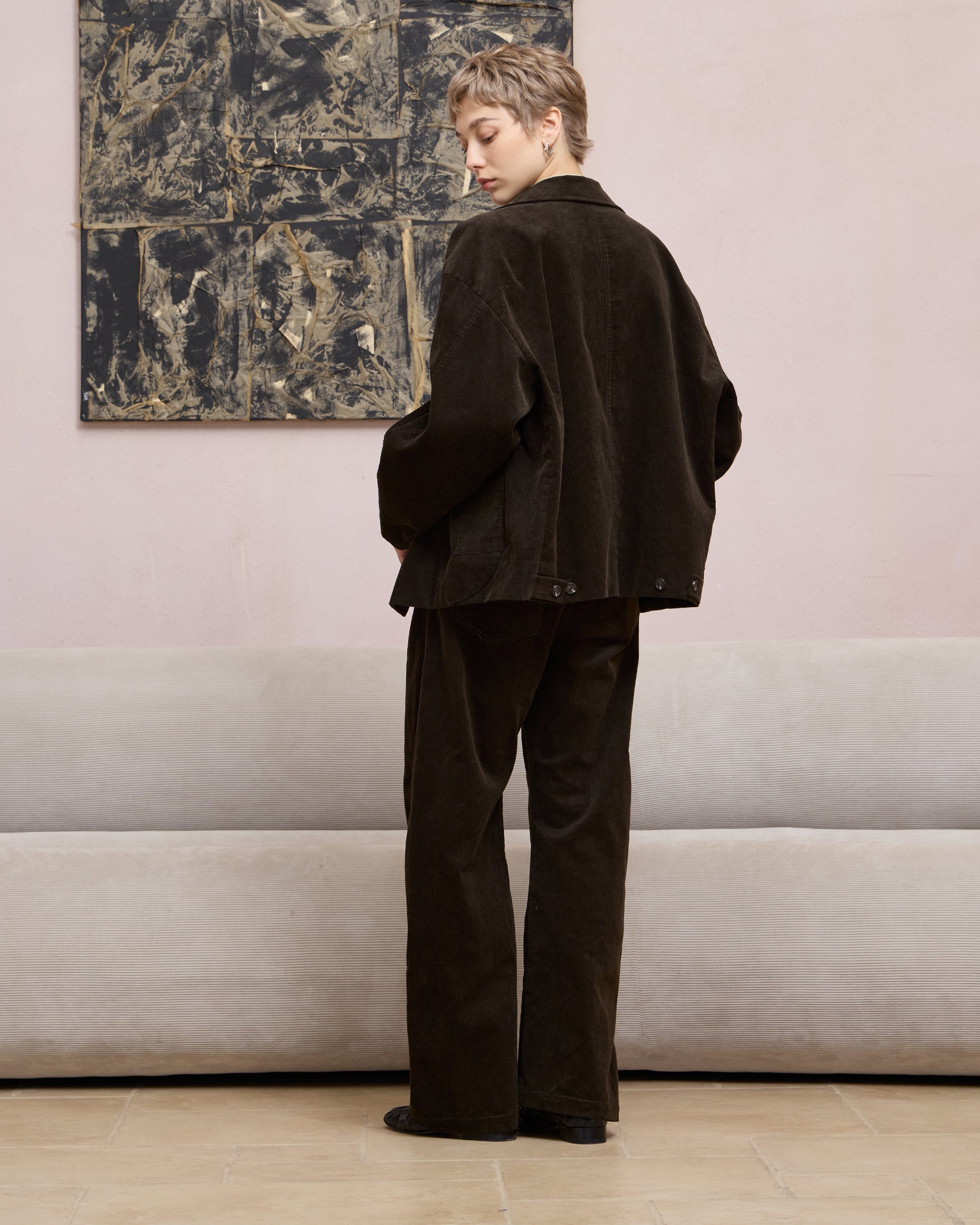 DOUBLE-BREASTED CORDUROY JACKET