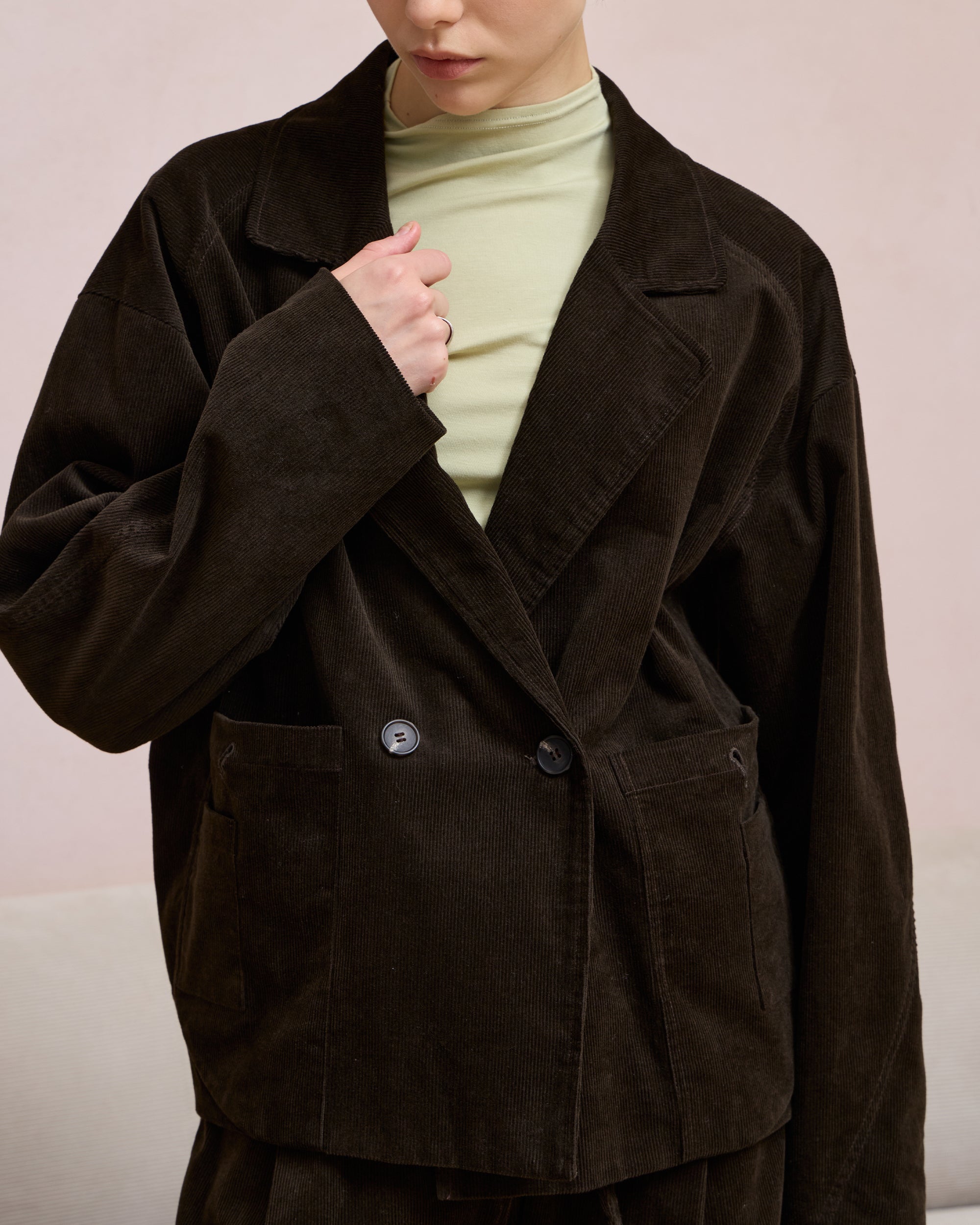 DOUBLE-BREASTED CORDUROY JACKET