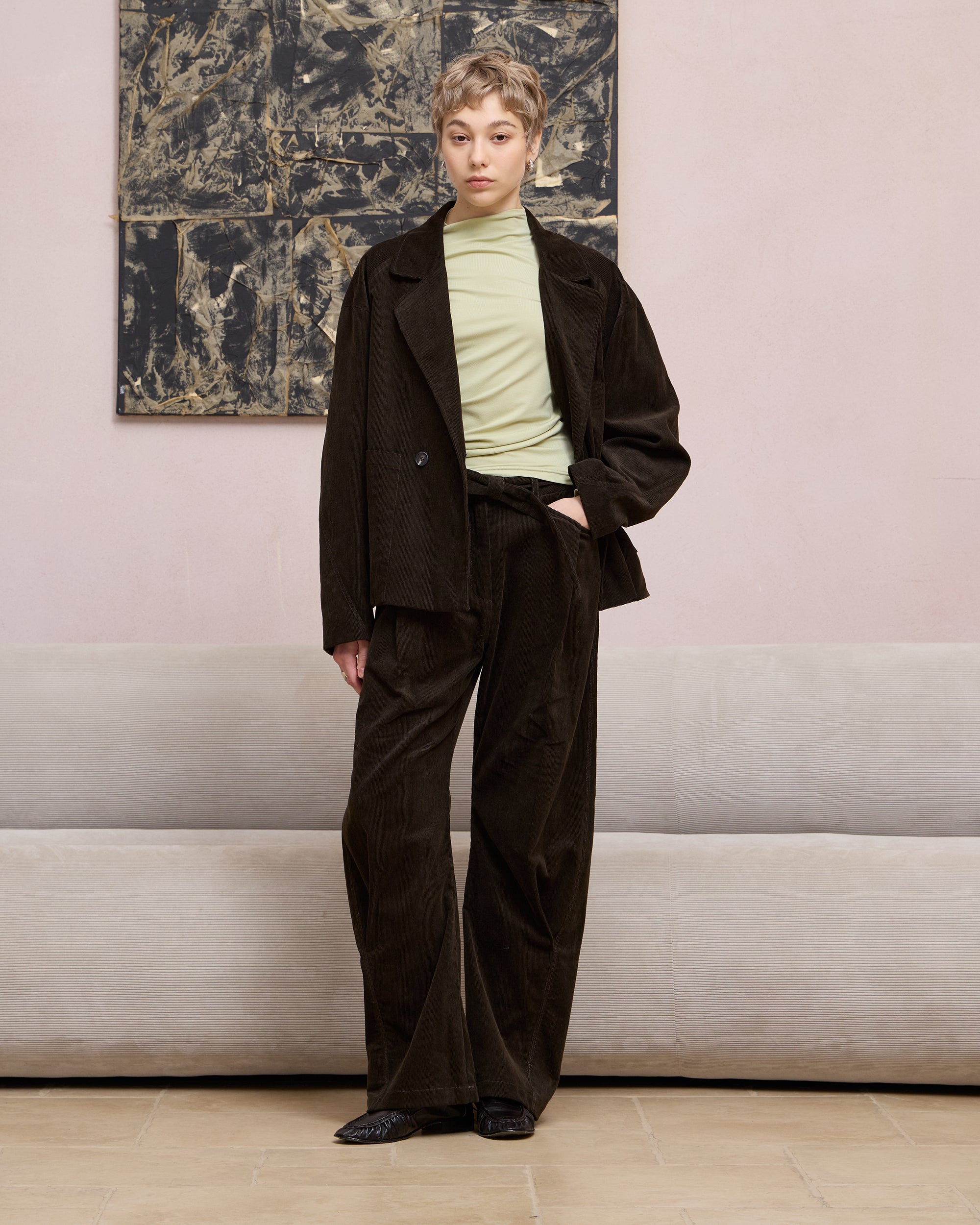 DOUBLE-BREASTED CORDUROY JACKET