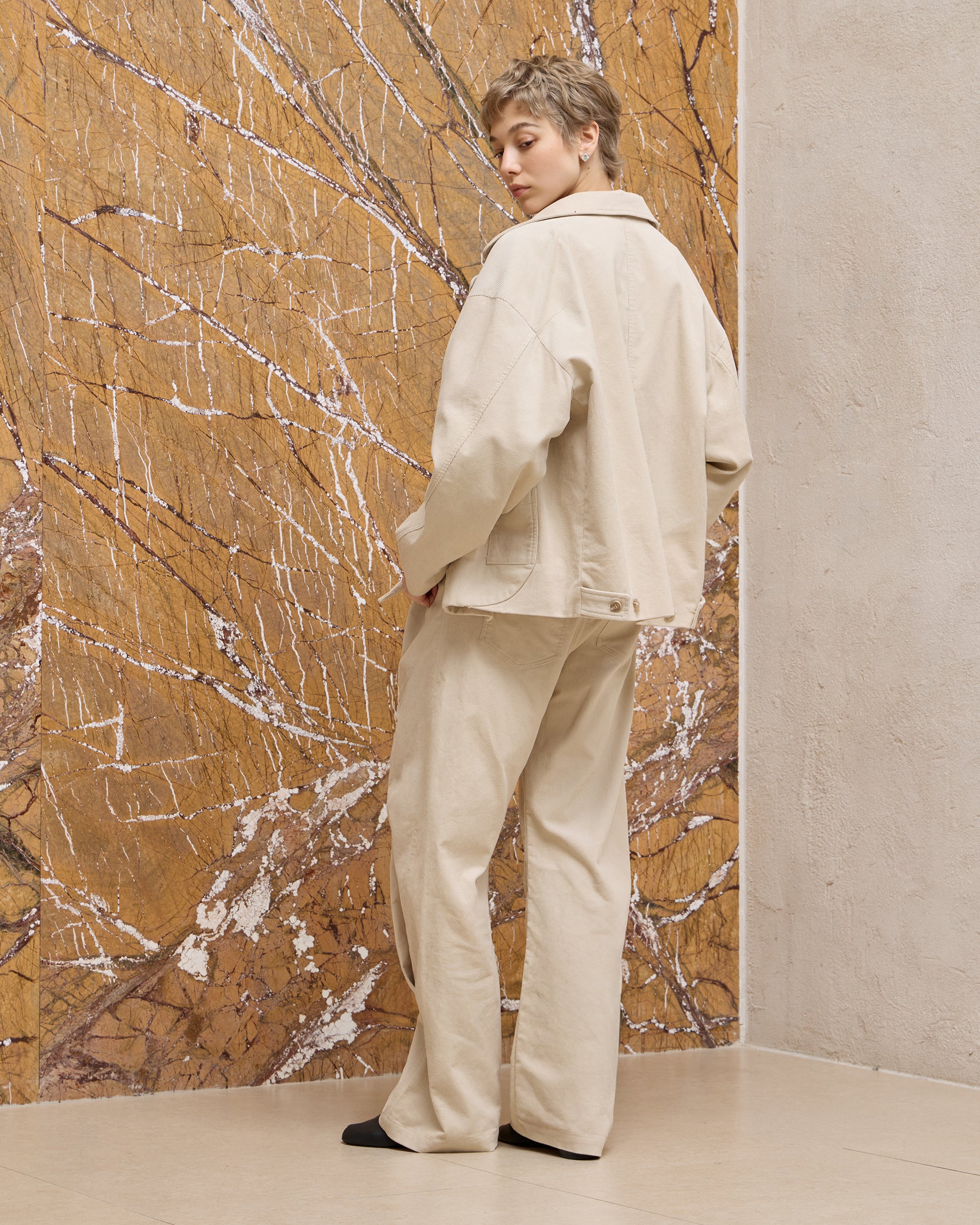 DOUBLE-BREASTED CORDUROY JACKET