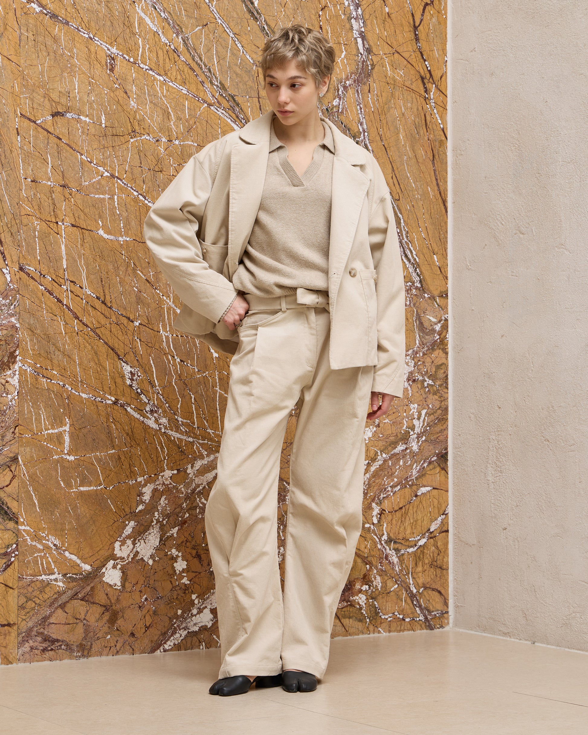 DOUBLE-BREASTED CORDUROY JACKET