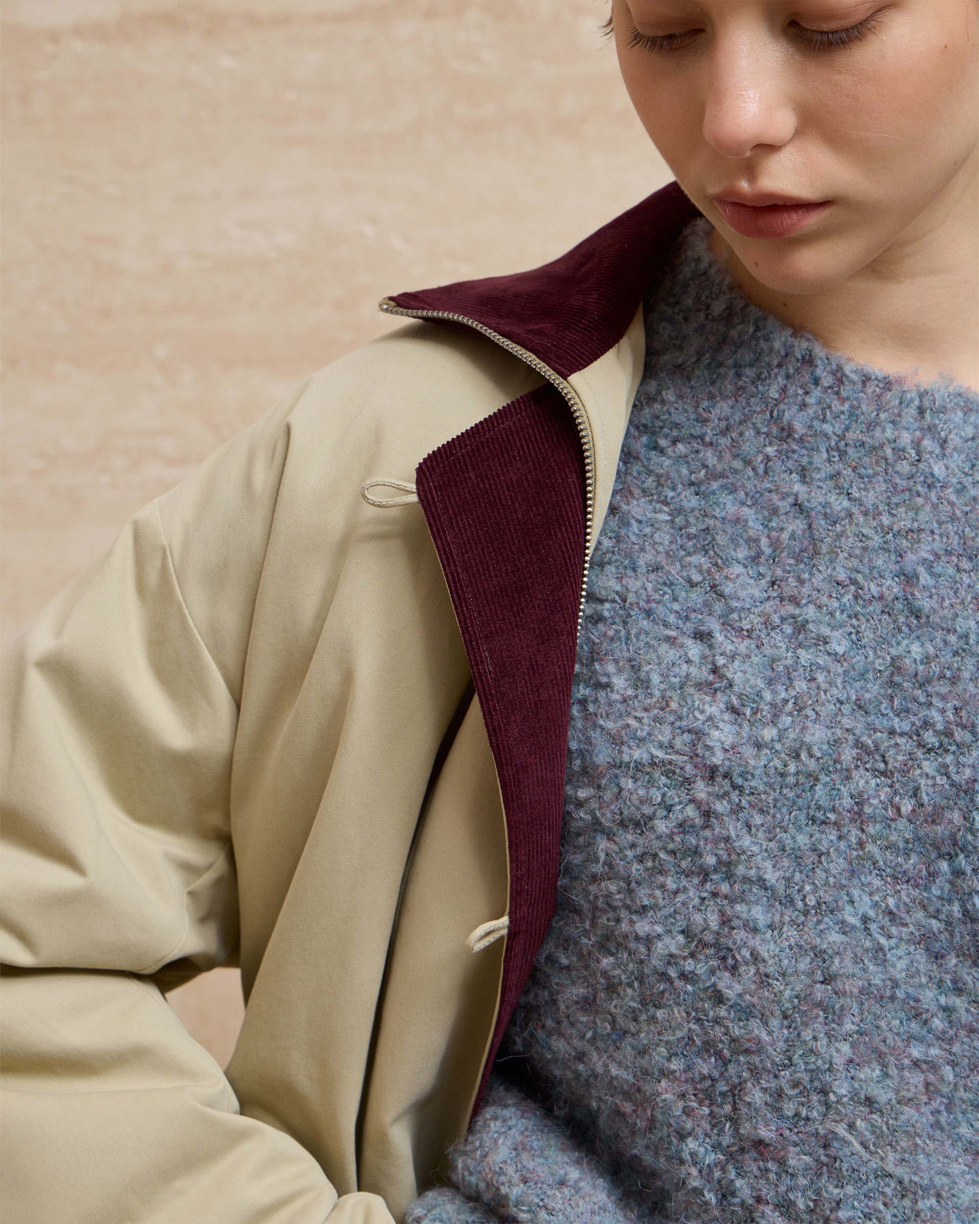 COLOR-BLOCKED PADDED WORK JACKET