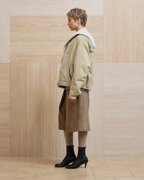 COLOR-BLOCKED PADDED WORK JACKET