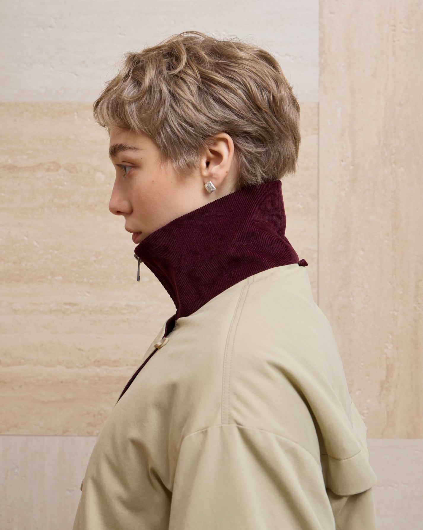 COLOR-BLOCKED PADDED WORK JACKET