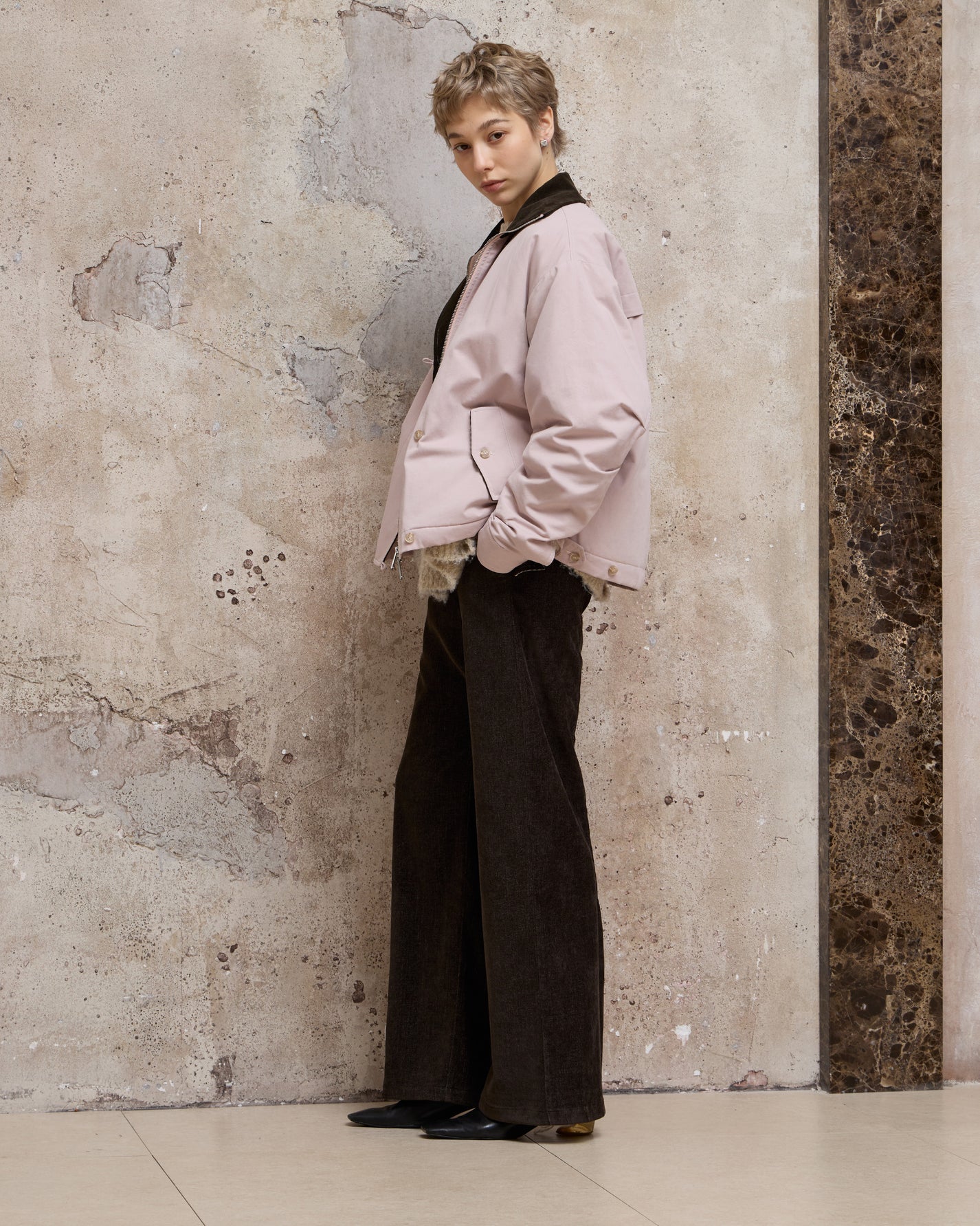 COLOR-BLOCKED PADDED WORK JACKET