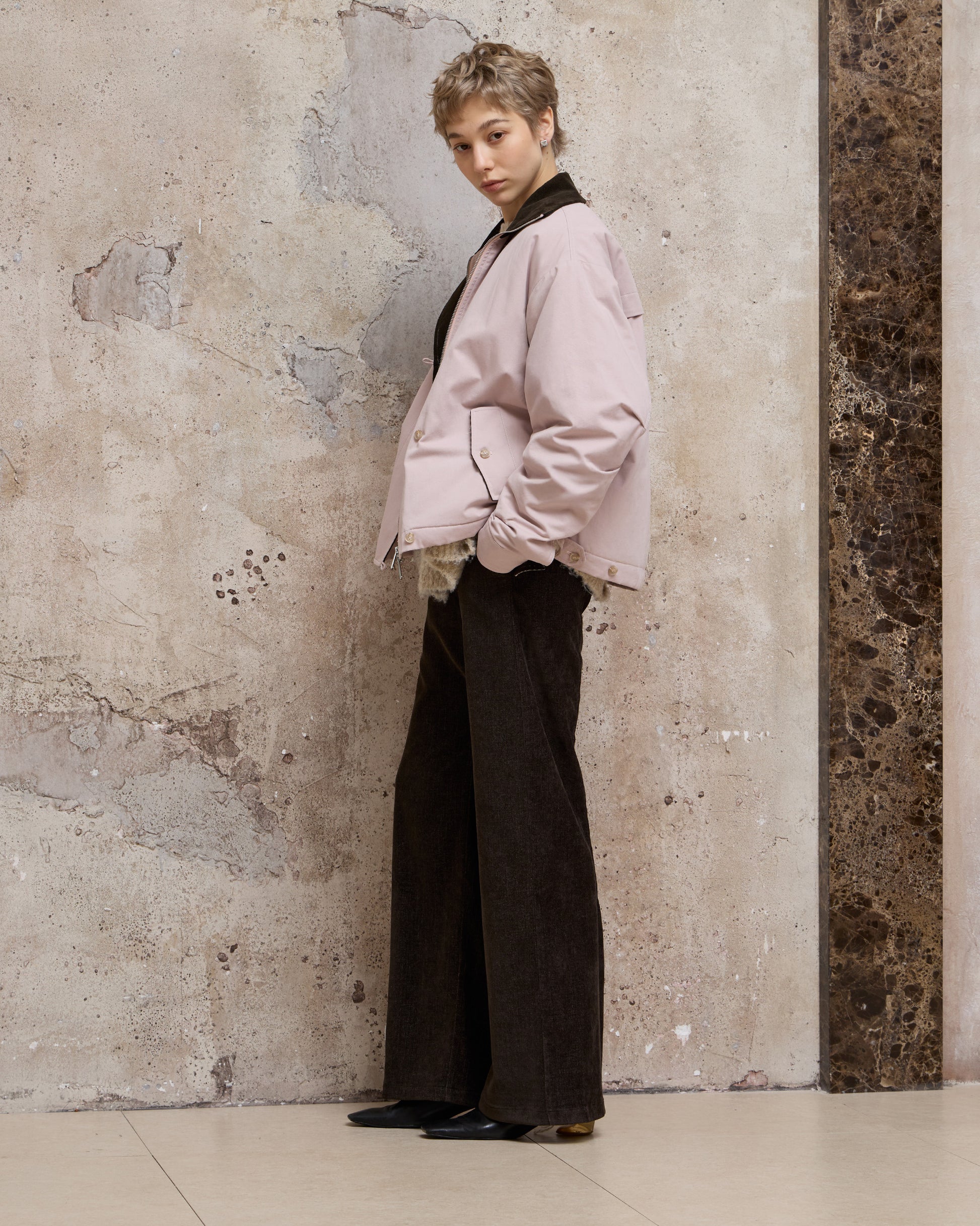 COLOR-BLOCKED PADDED WORK JACKET