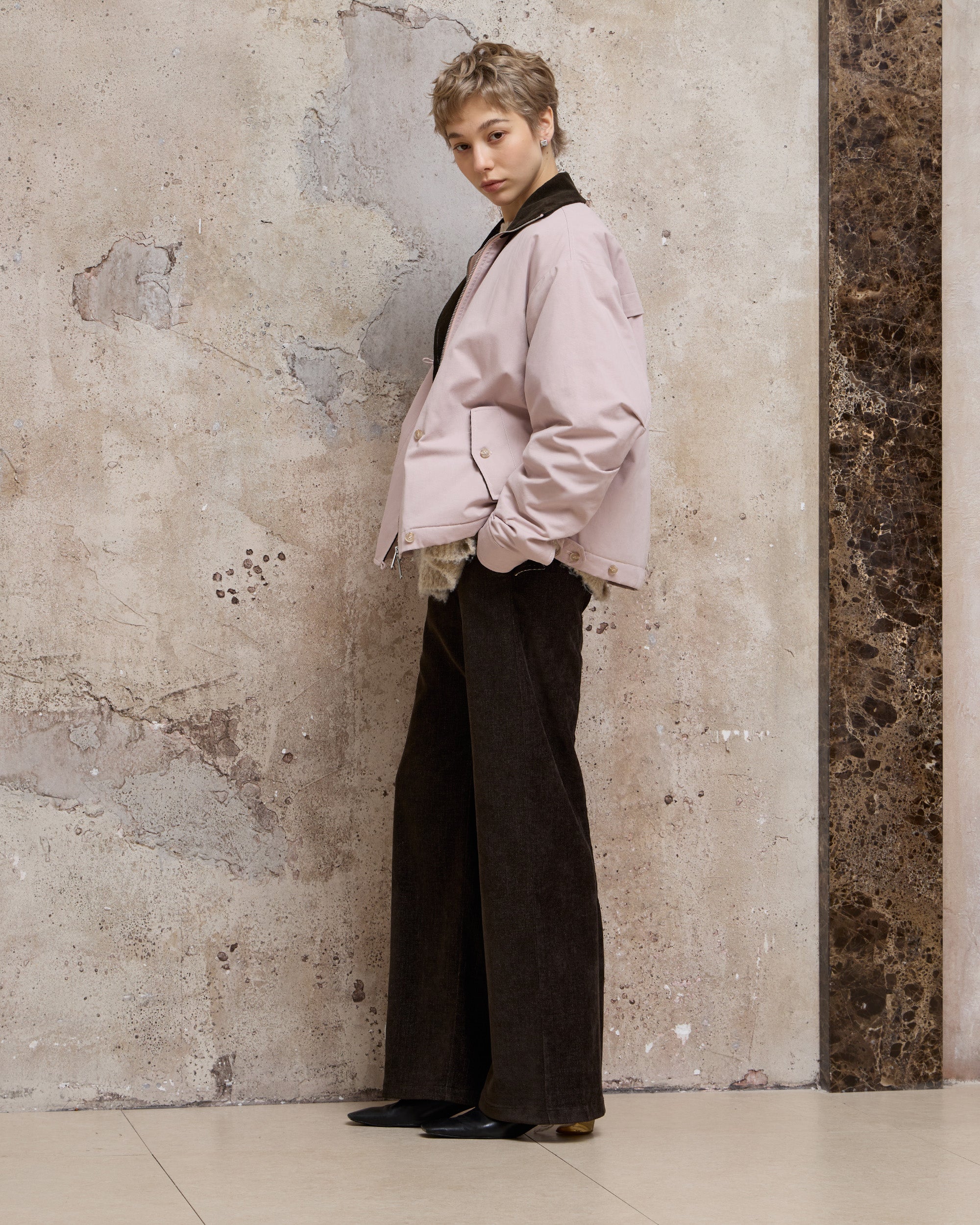 COLOR-BLOCKED PADDED WORK JACKET