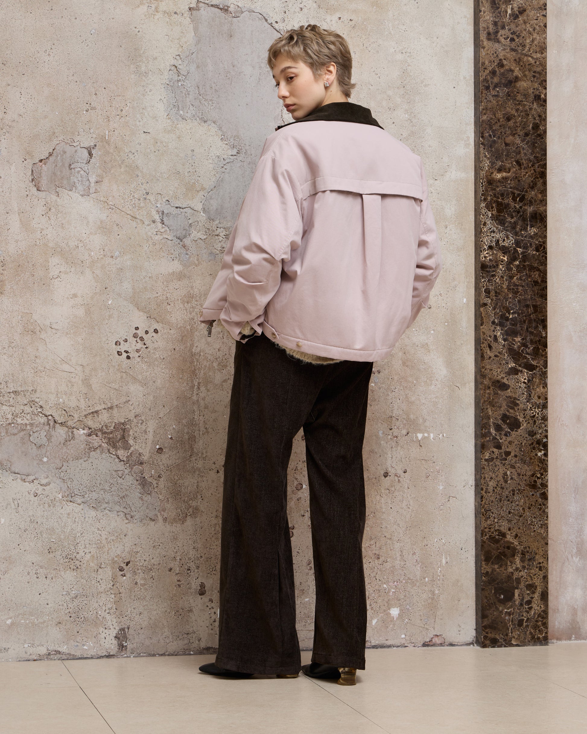 COLOR-BLOCKED PADDED WORK JACKET