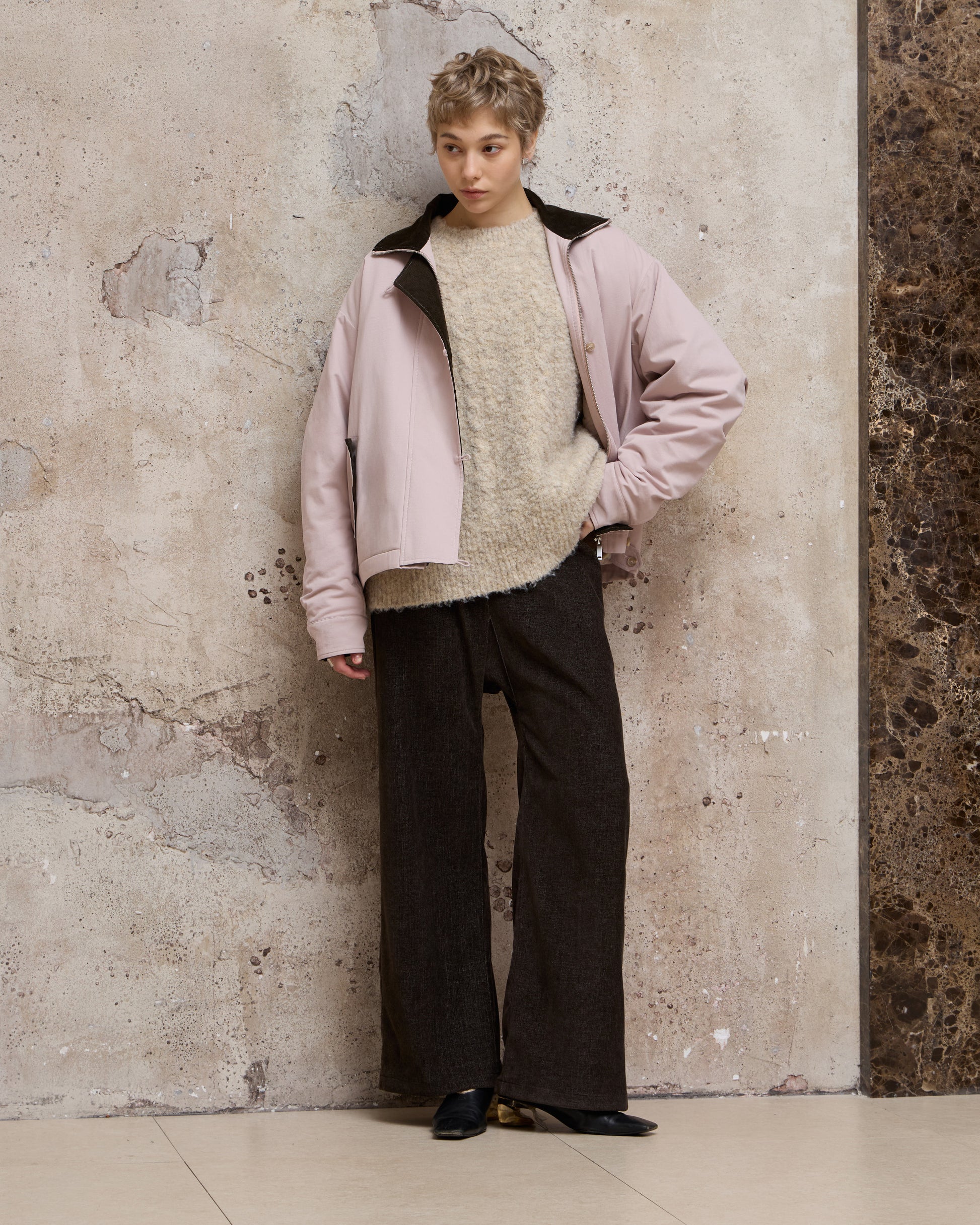 COLOR-BLOCKED PADDED WORK JACKET