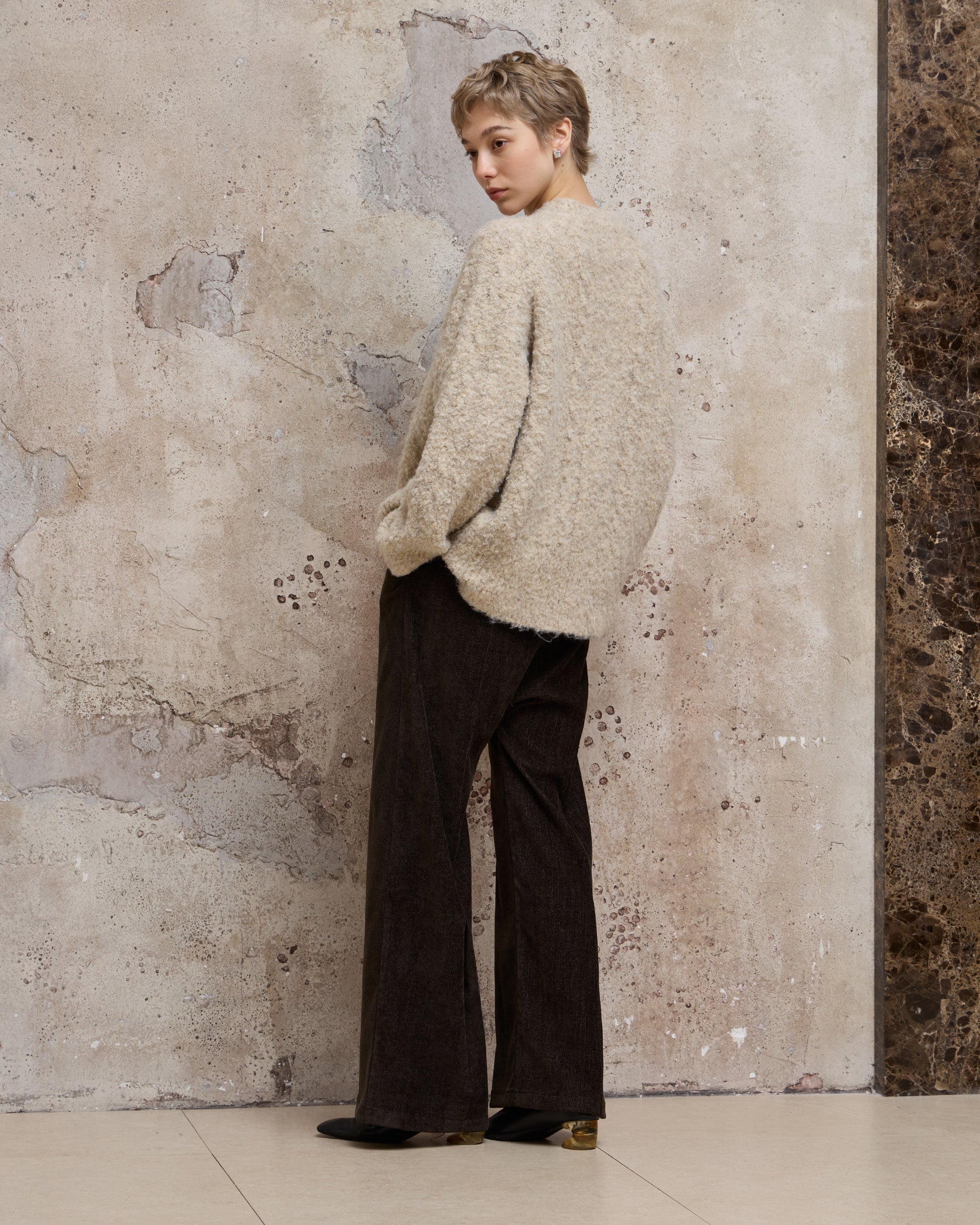 WOOL MARLED SWEATER