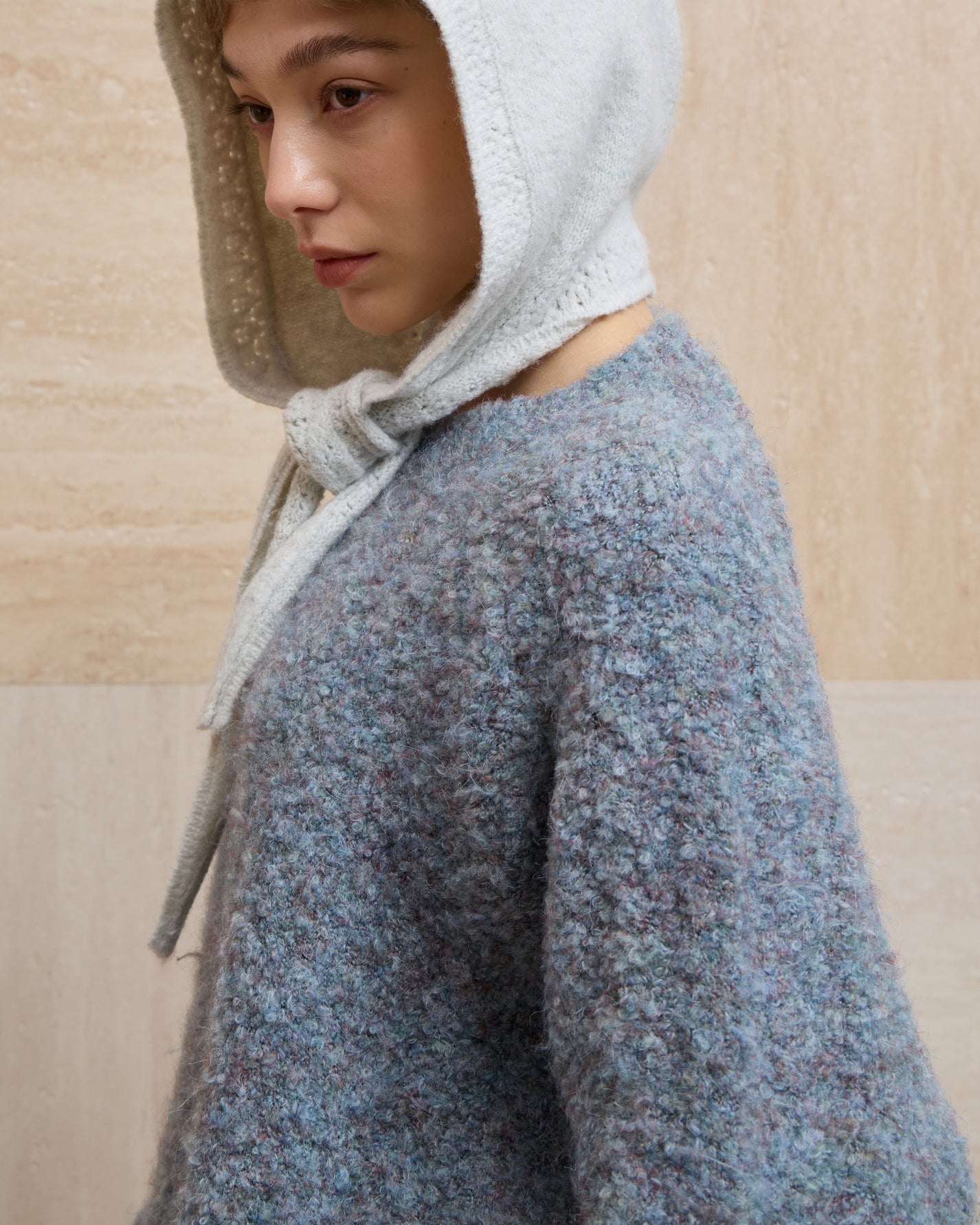 WOOL MARLED SWEATER