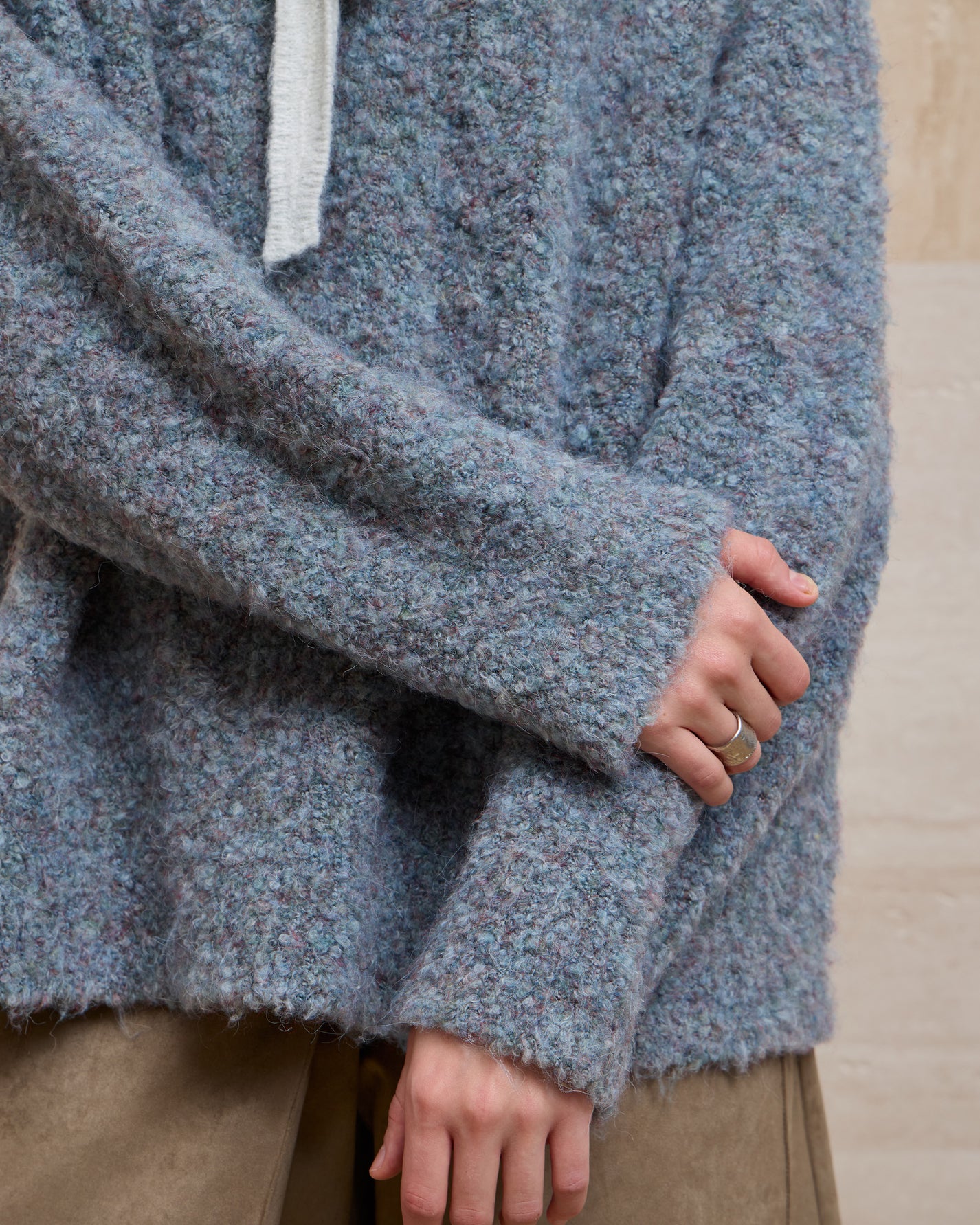 WOOL MARLED SWEATER
