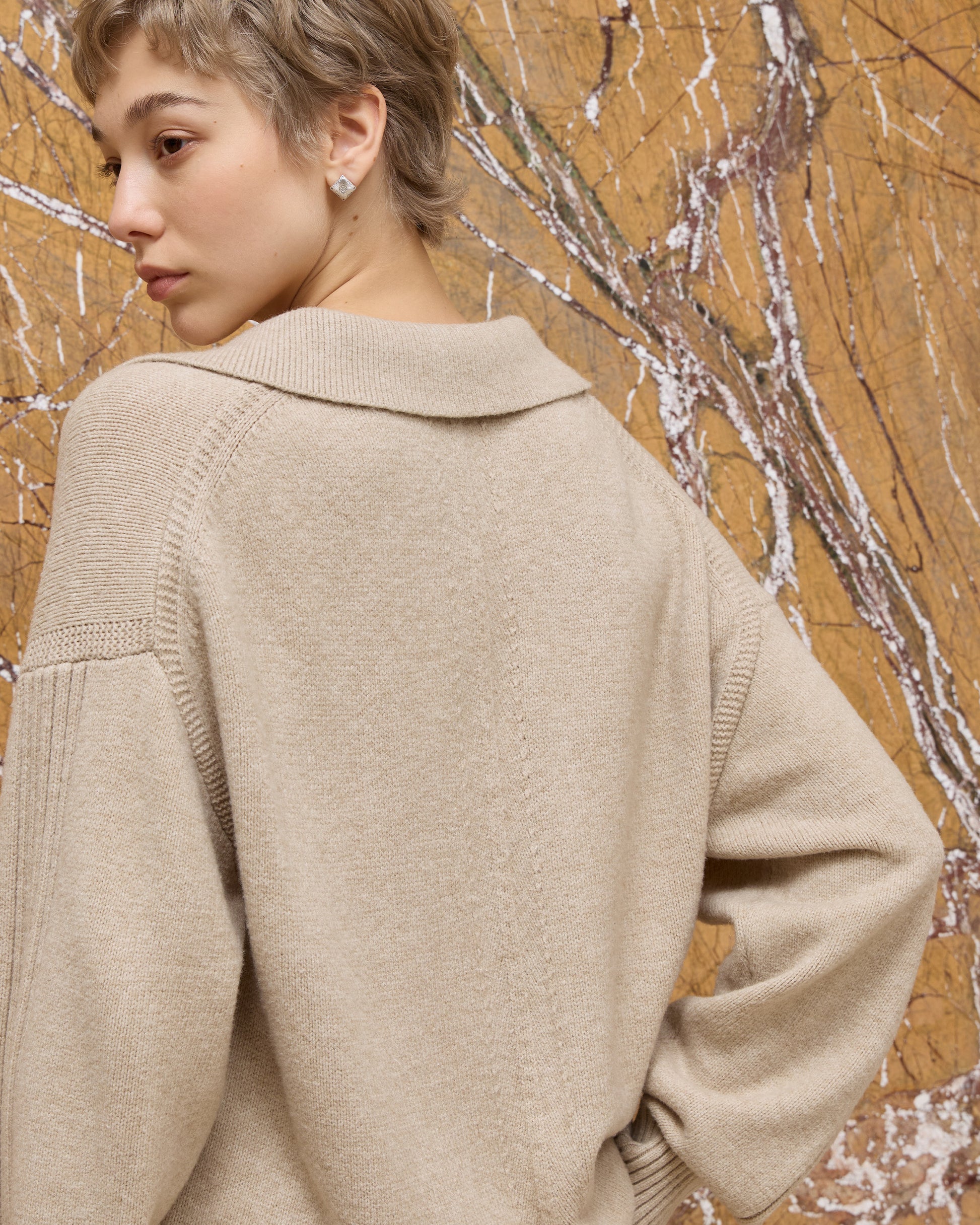 WOOL POLO CASUAL SWEATER