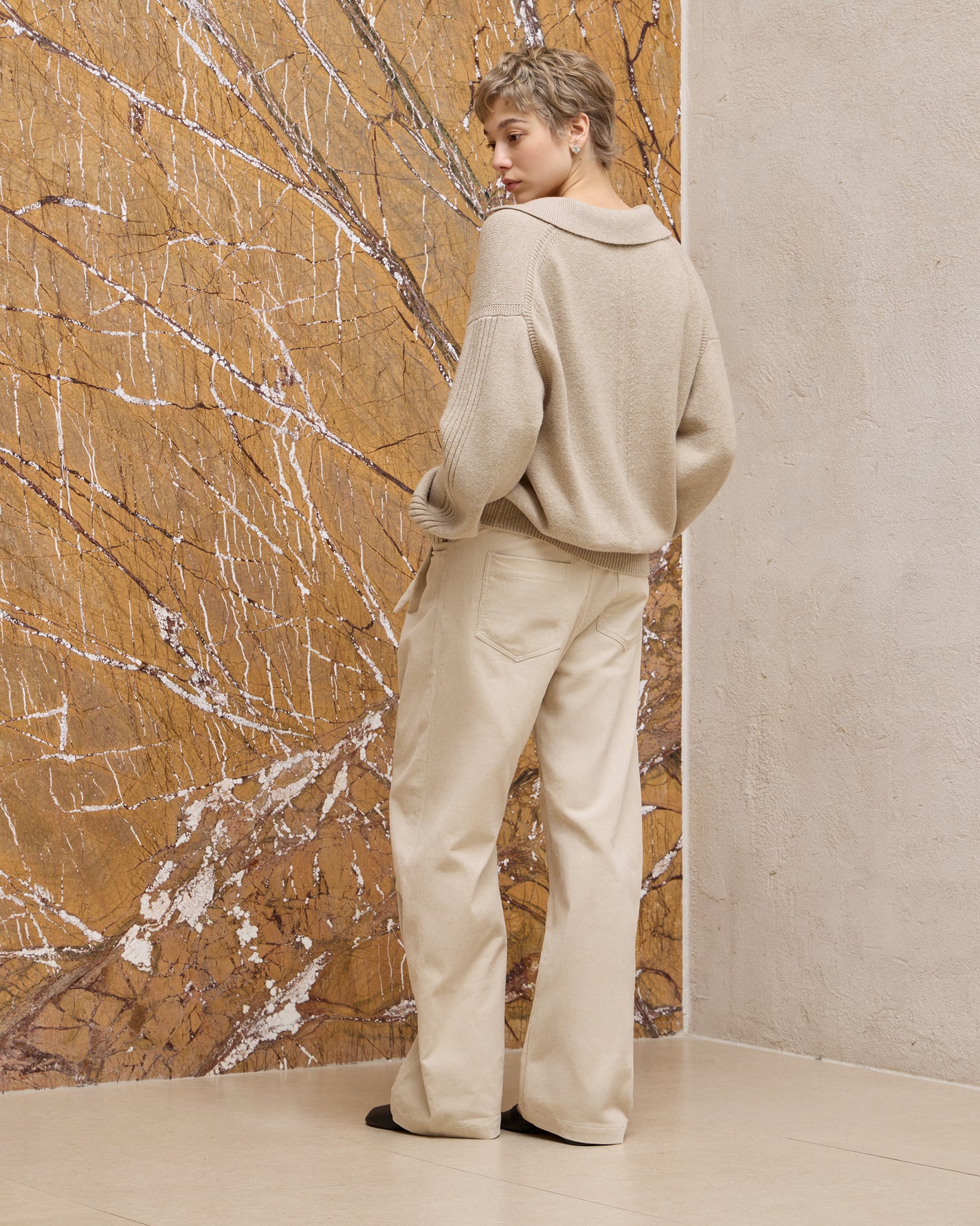 WOOL POLO CASUAL SWEATER