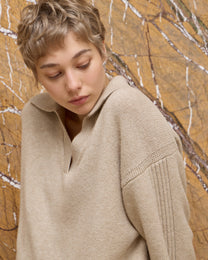 WOOL POLO CASUAL SWEATER