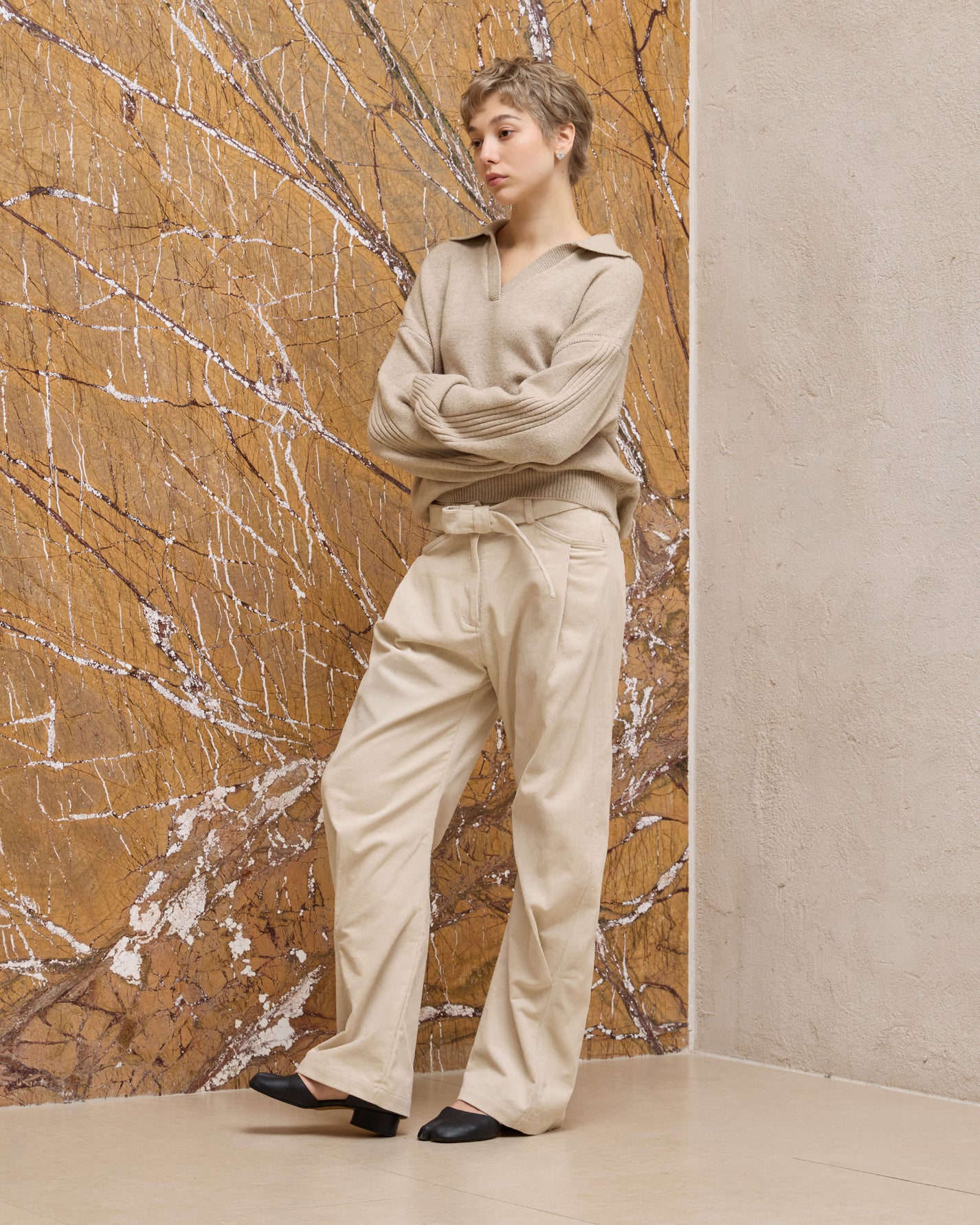 WOOL POLO CASUAL SWEATER