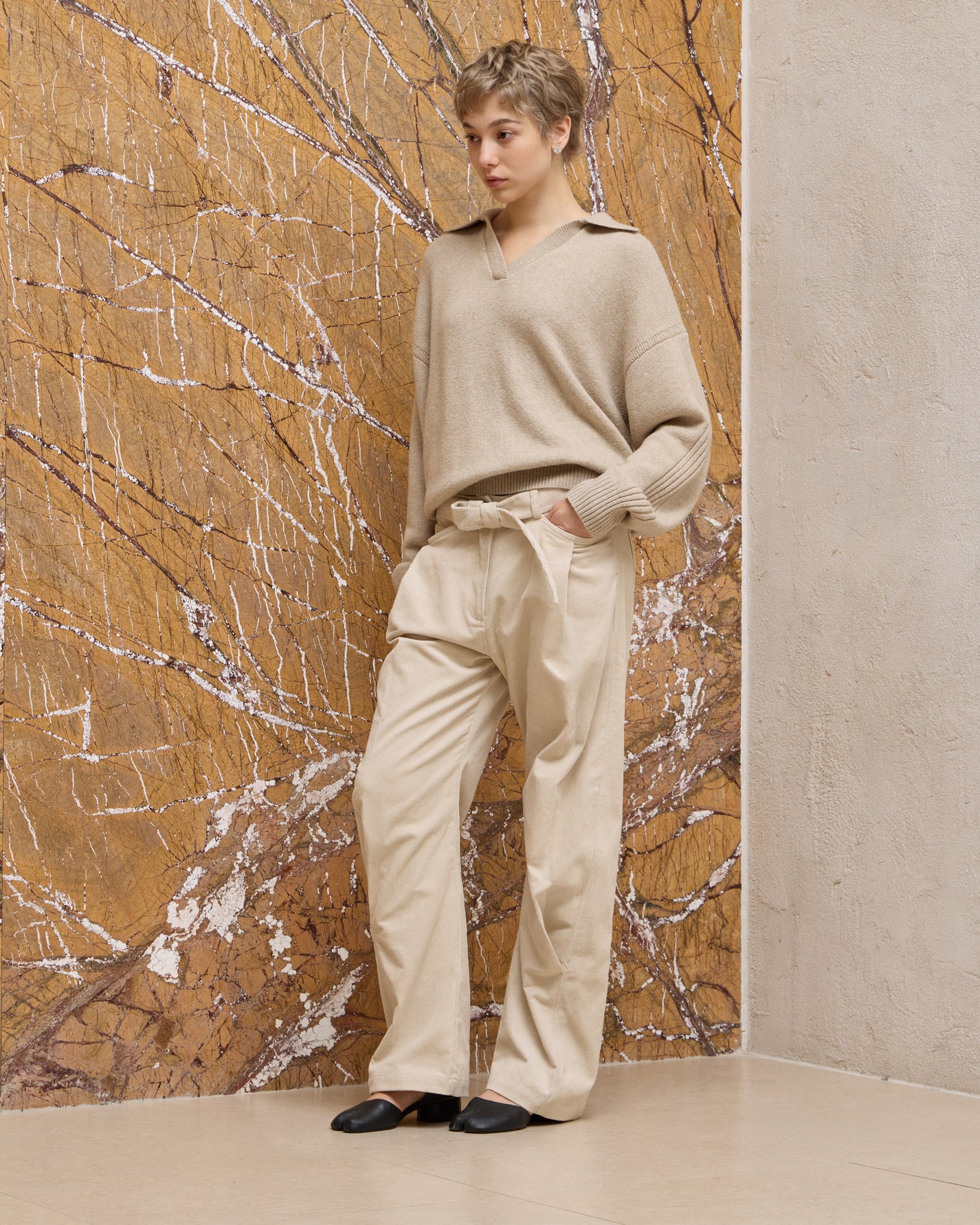 WOOL POLO CASUAL SWEATER