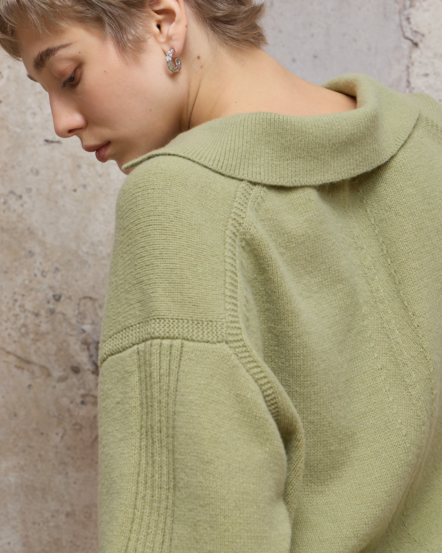 WOOL POLO CASUAL SWEATER