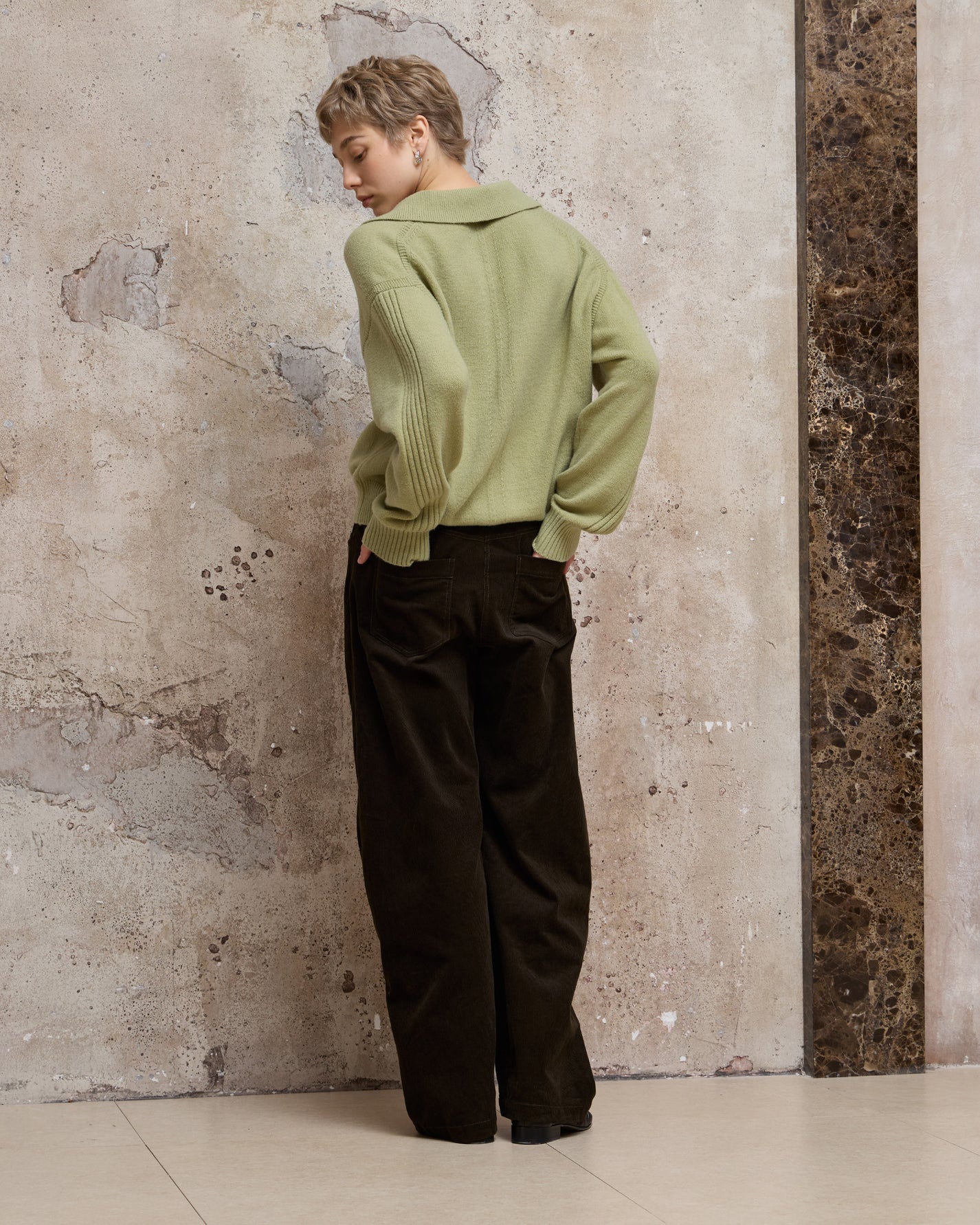 WOOL POLO CASUAL SWEATER