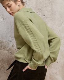 WOOL POLO CASUAL SWEATER