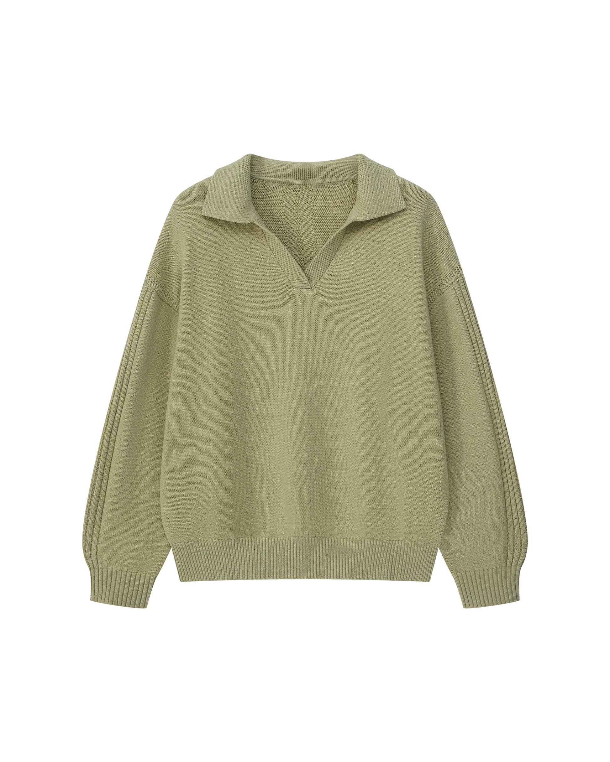 WOOL POLO CASUAL SWEATER