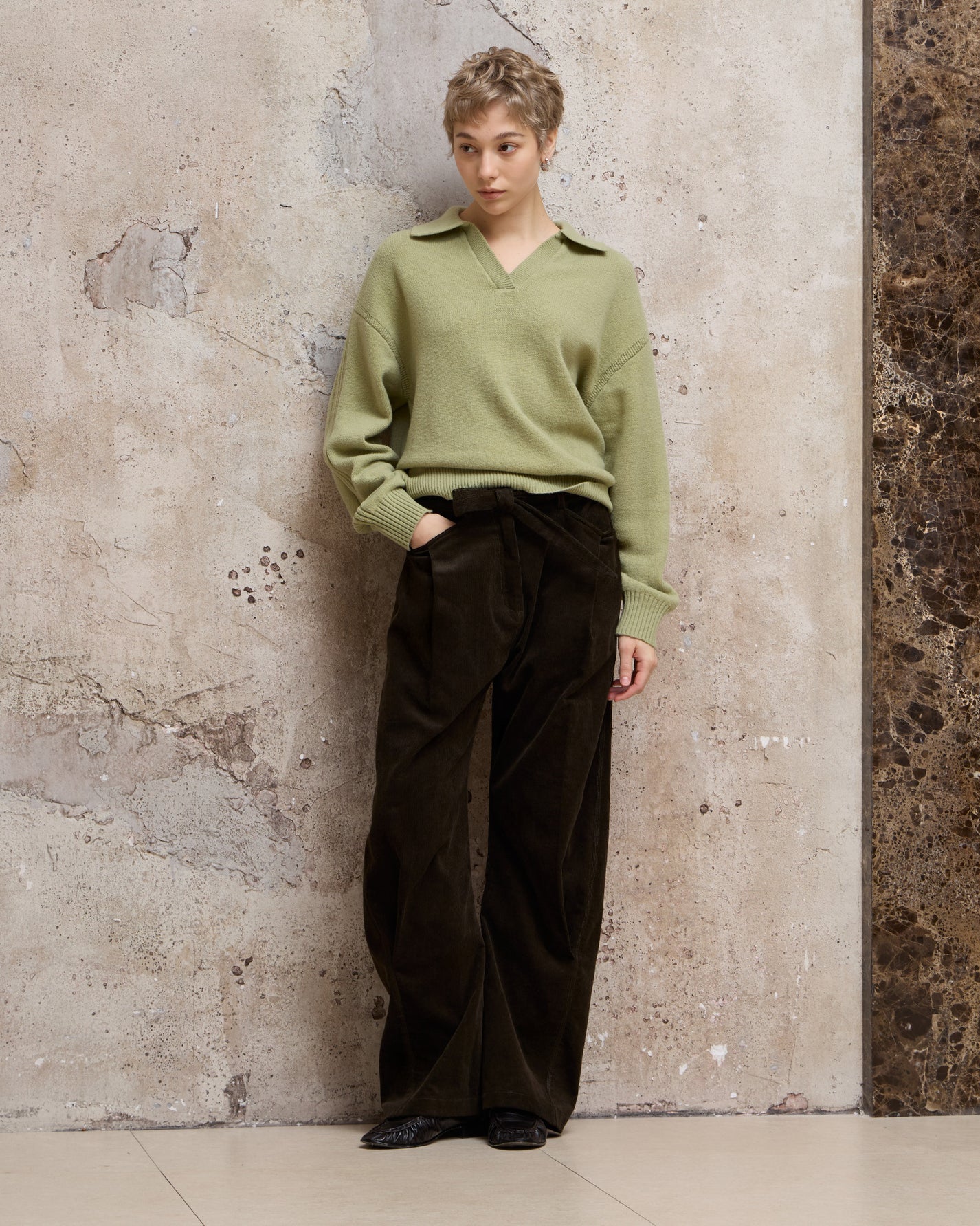 WOOL POLO CASUAL SWEATER