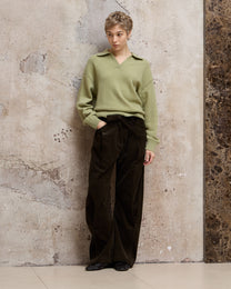 WOOL POLO CASUAL SWEATER