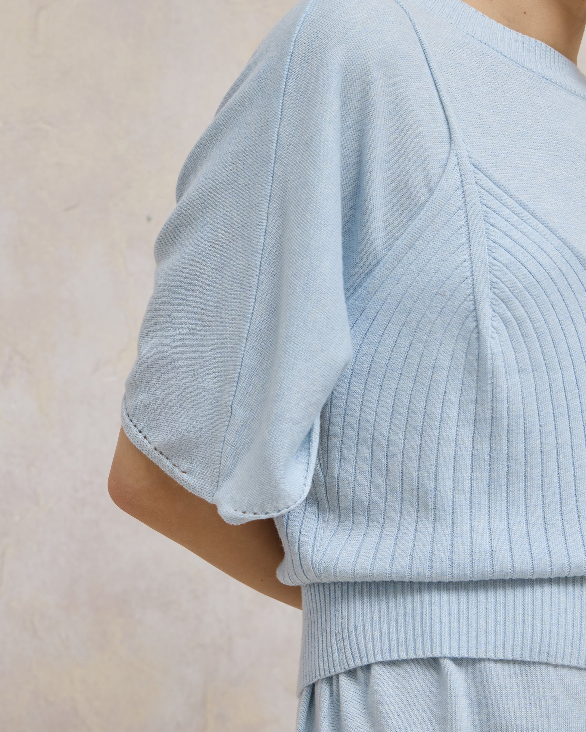 DOUBLE-LAYER DRAPED TIE DRESS