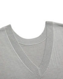 DOUBLE-LAYER DRAPED TIE DRESS