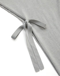 DOUBLE-LAYER DRAPED TIE DRESS