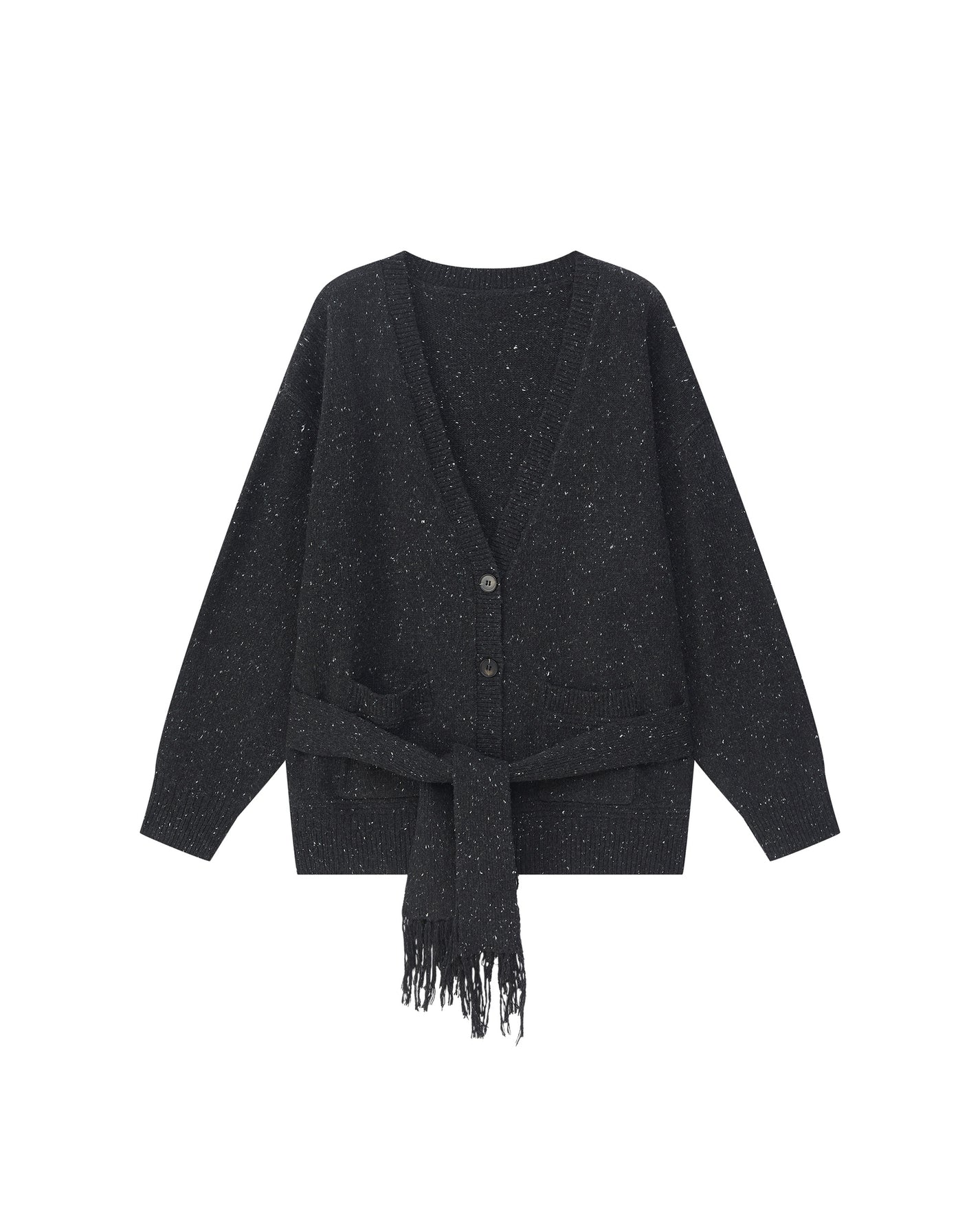 SLOUCHY FRINGED CARDIGAN