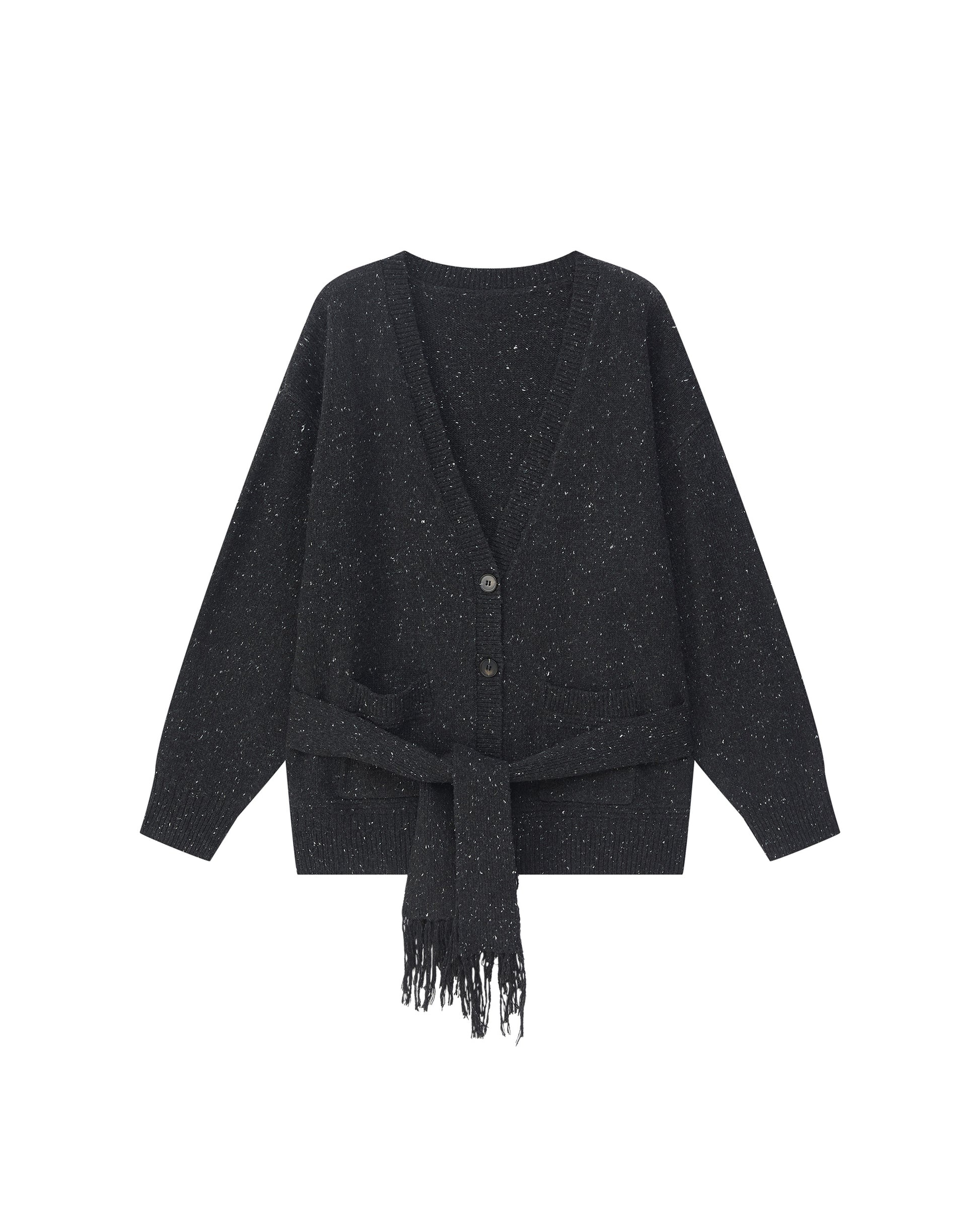 SLOUCHY FRINGED CARDIGAN