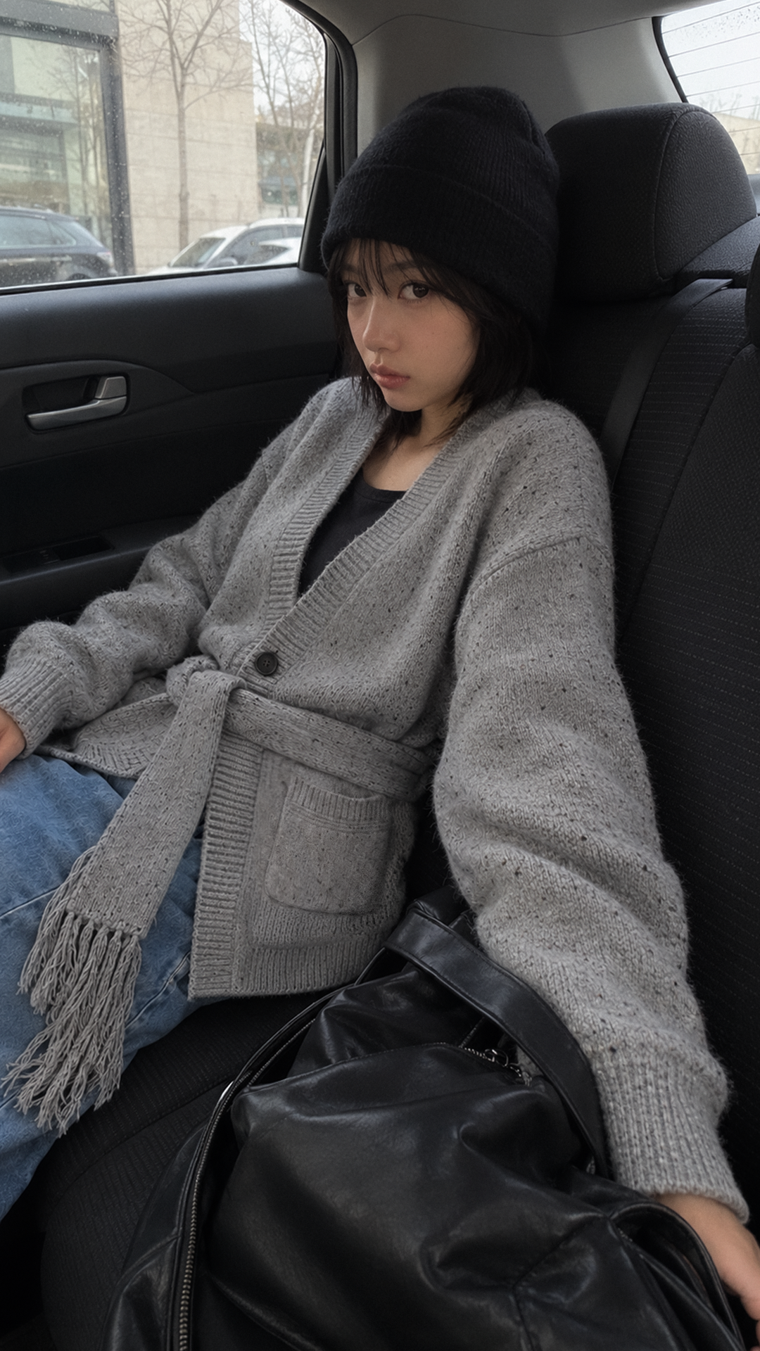 SLOUCHY FRINGED CARDIGAN