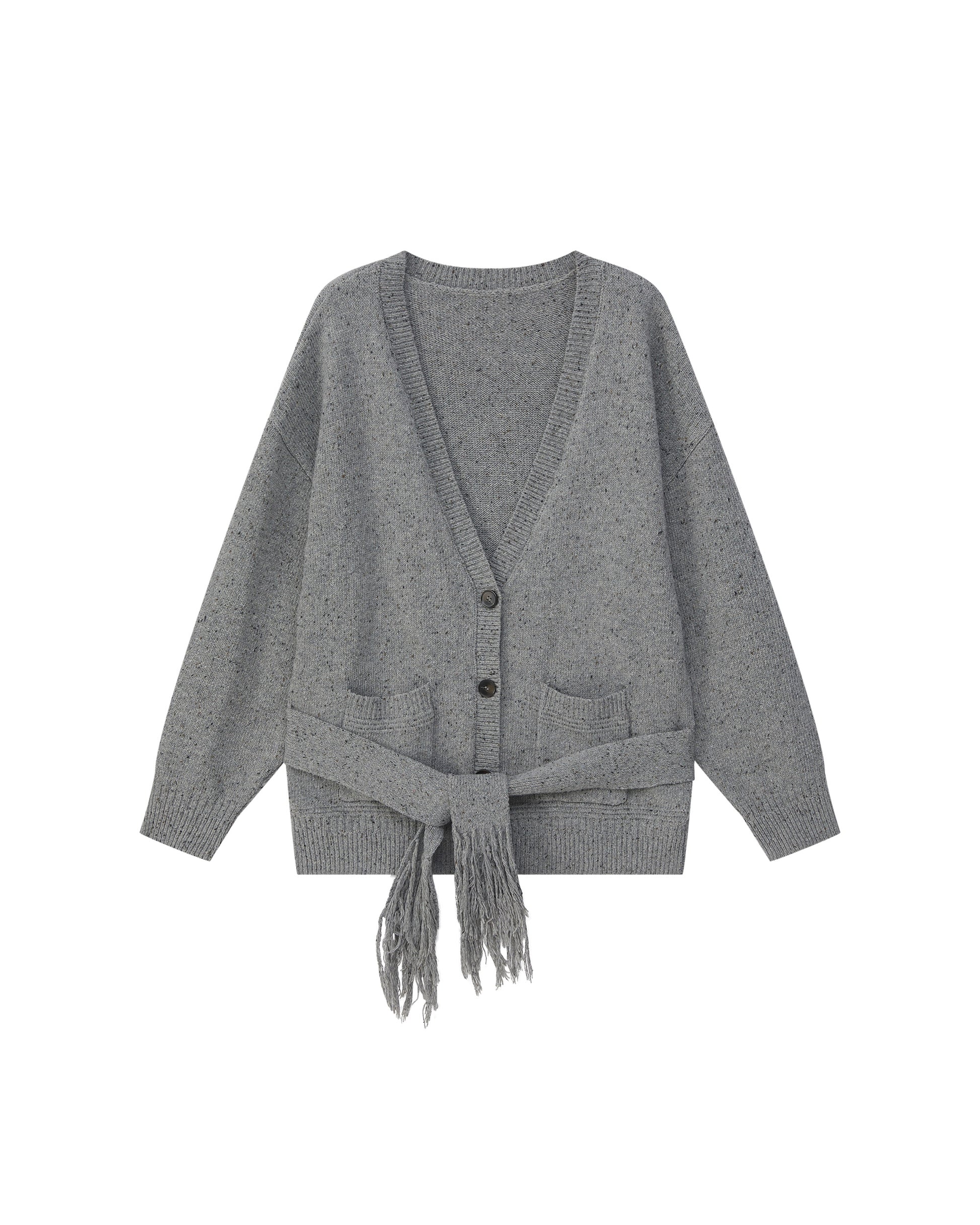 SLOUCHY FRINGED CARDIGAN