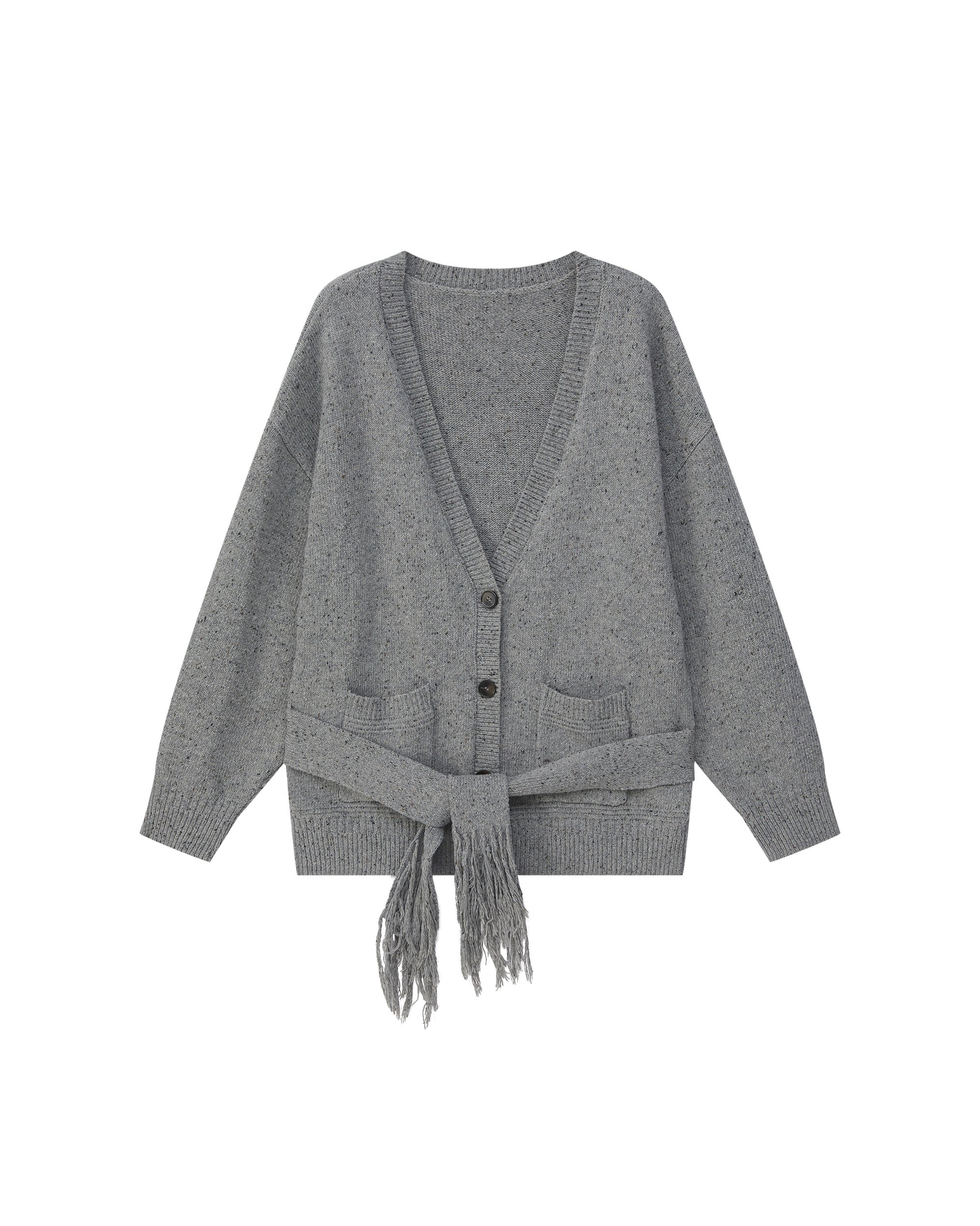 SLOUCHY FRINGED CARDIGAN