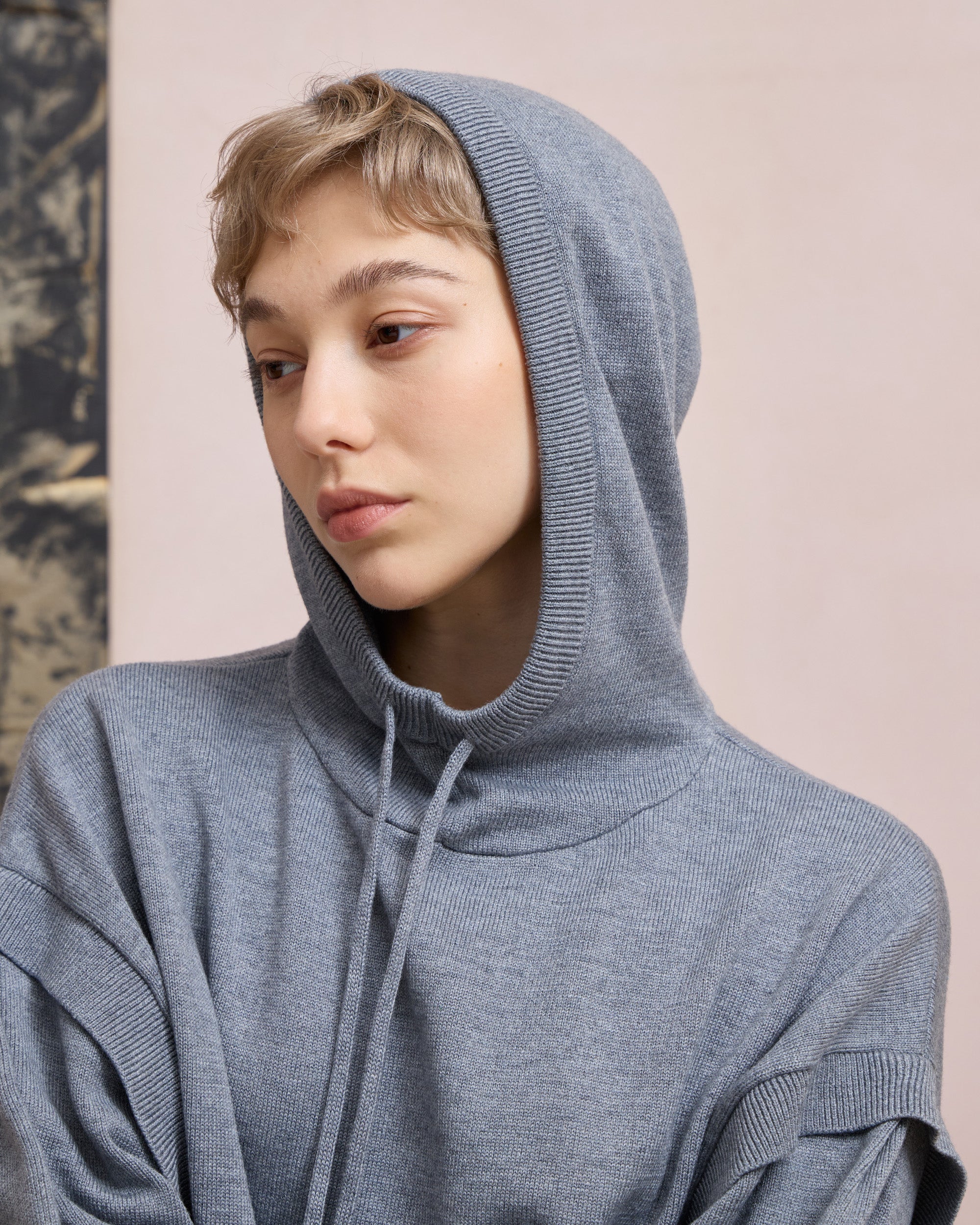 WOOL SILK HOODIE