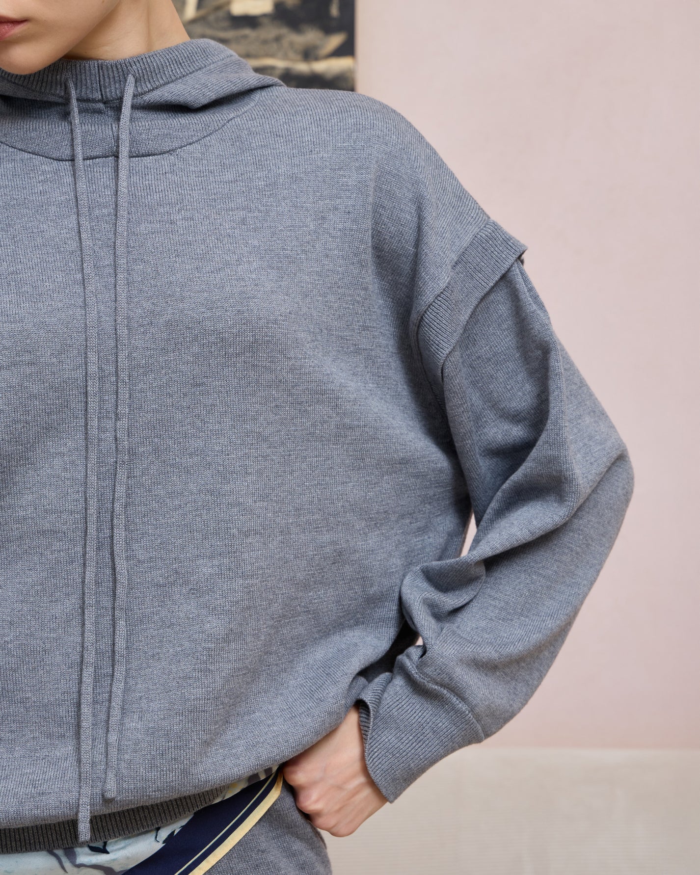 WOOL SILK HOODIE